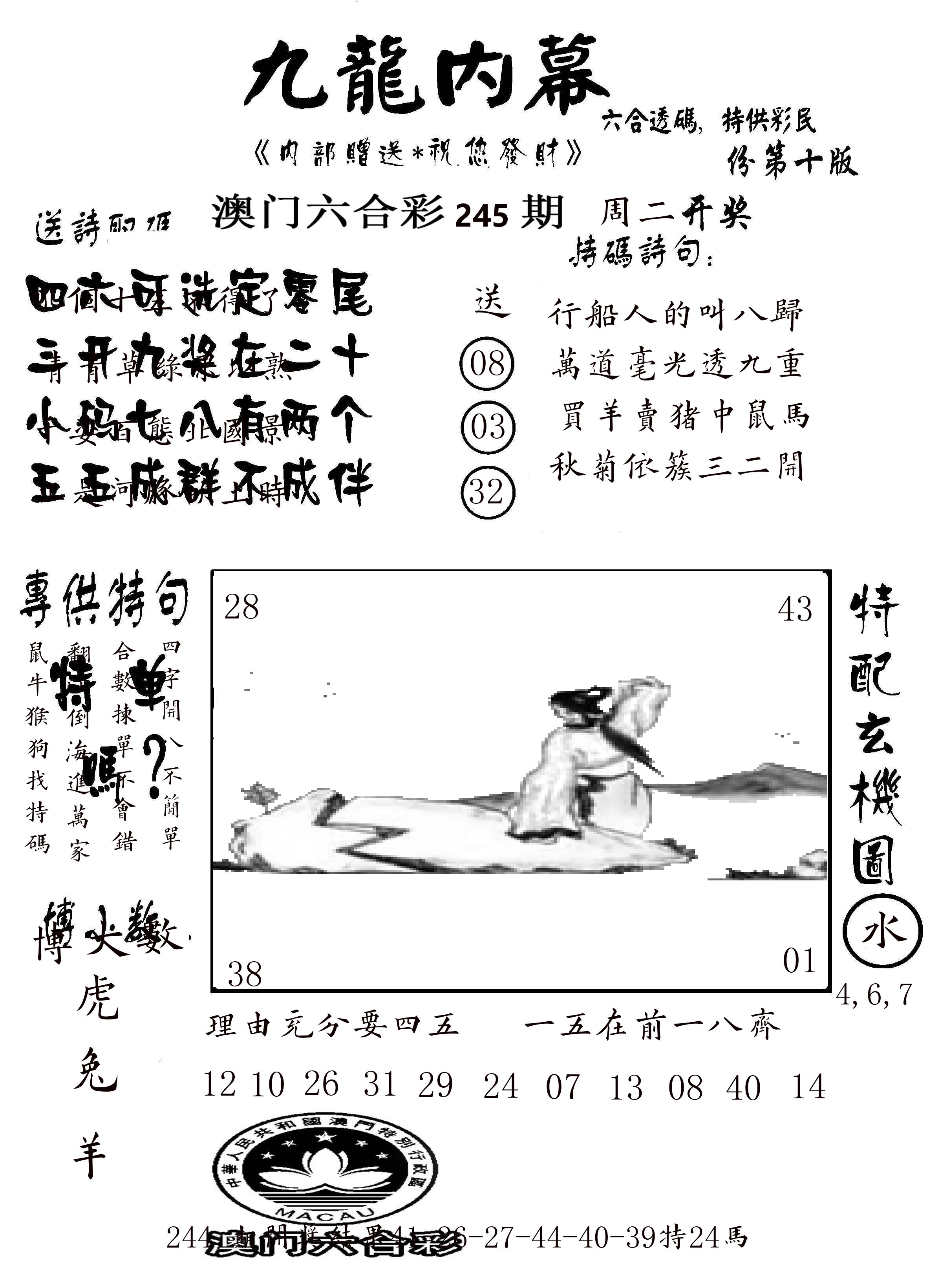澳门传真2 第245期