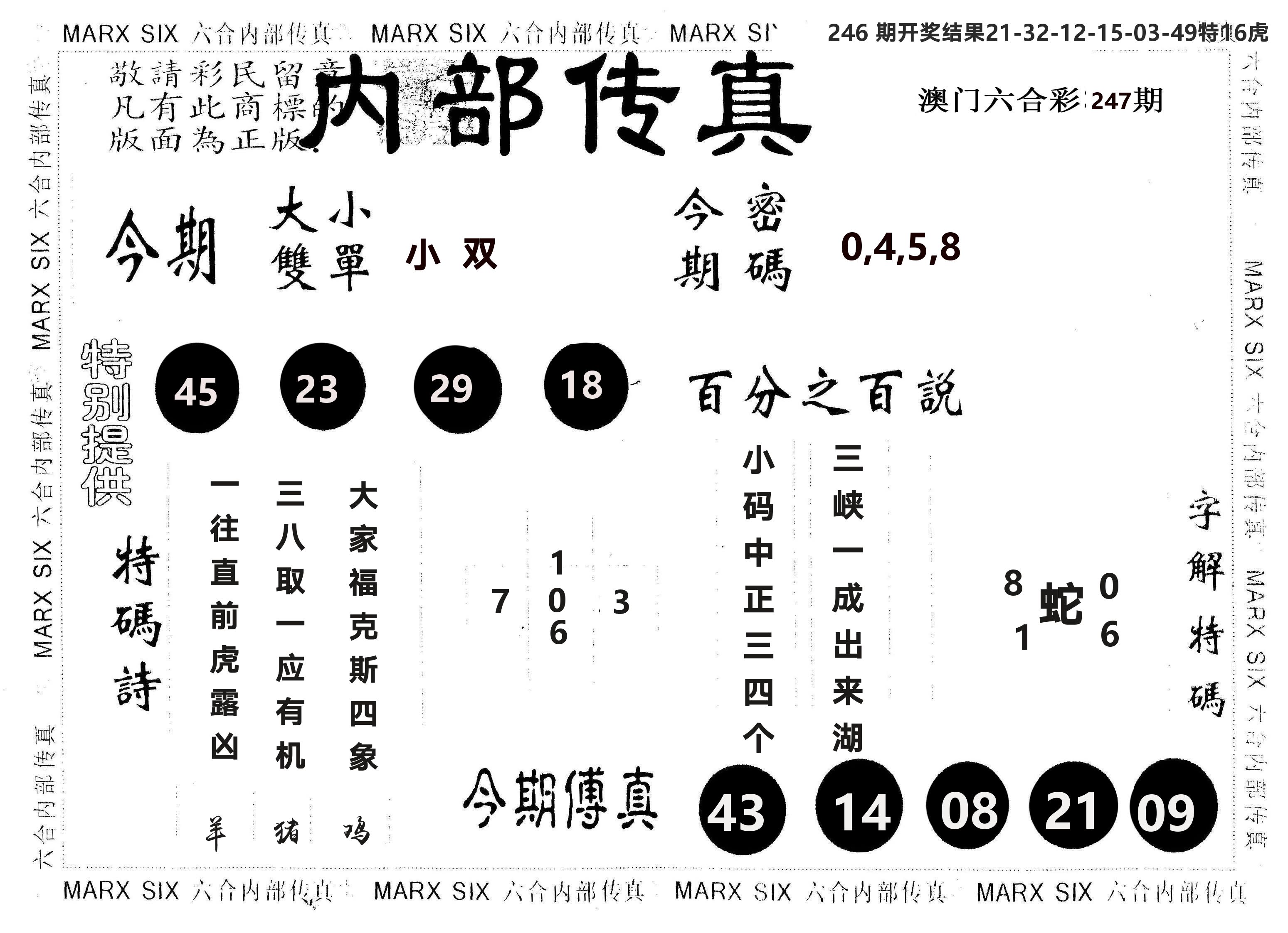另版内部传真 第247期