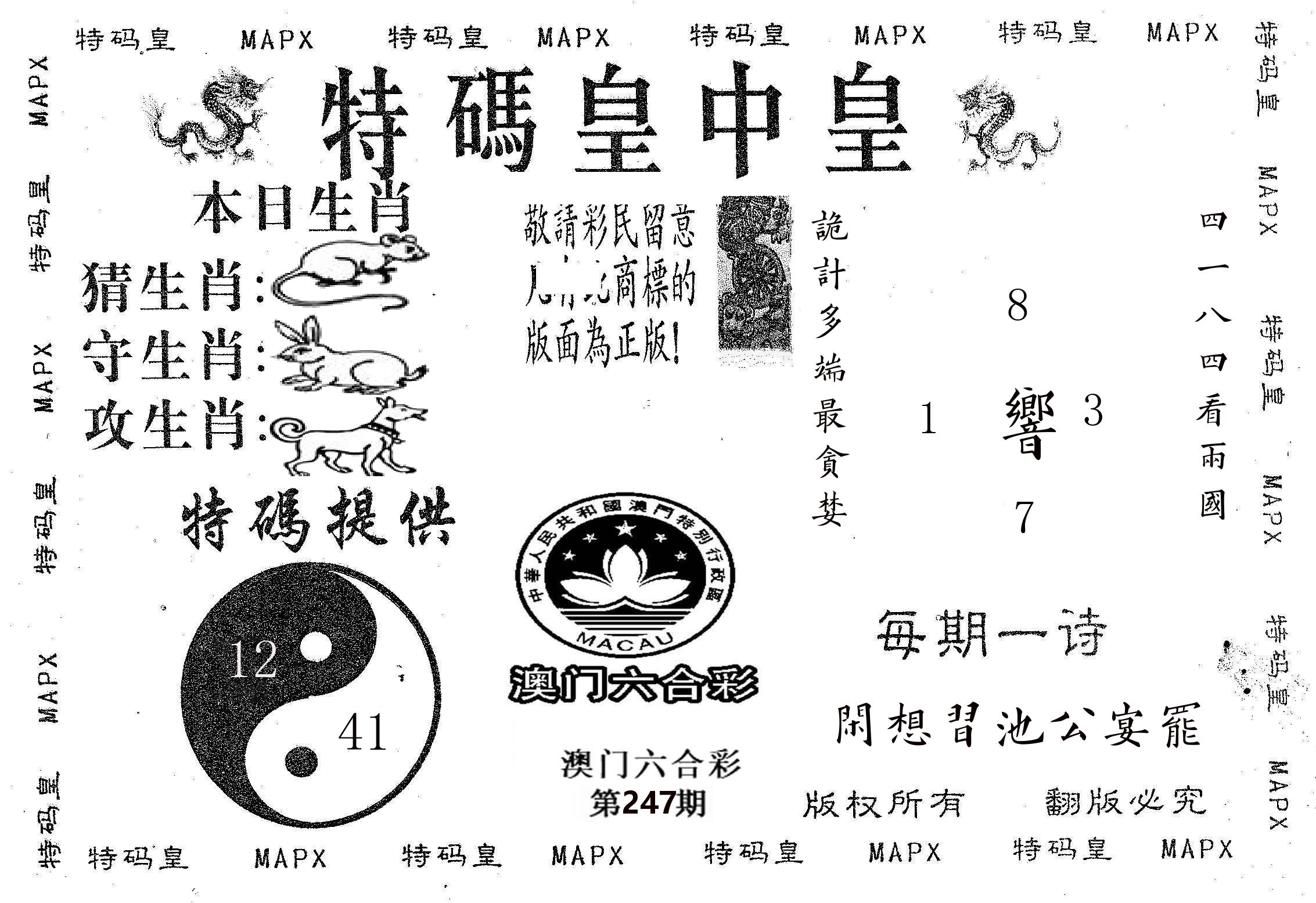 皇中皇B 第247期