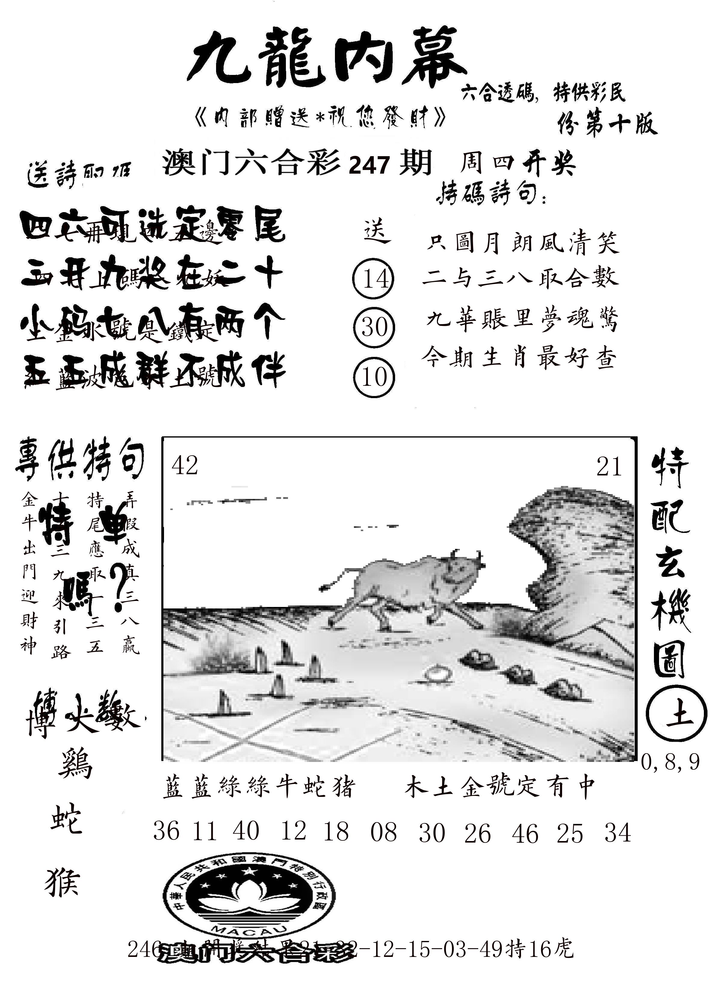 澳门传真2 第247期