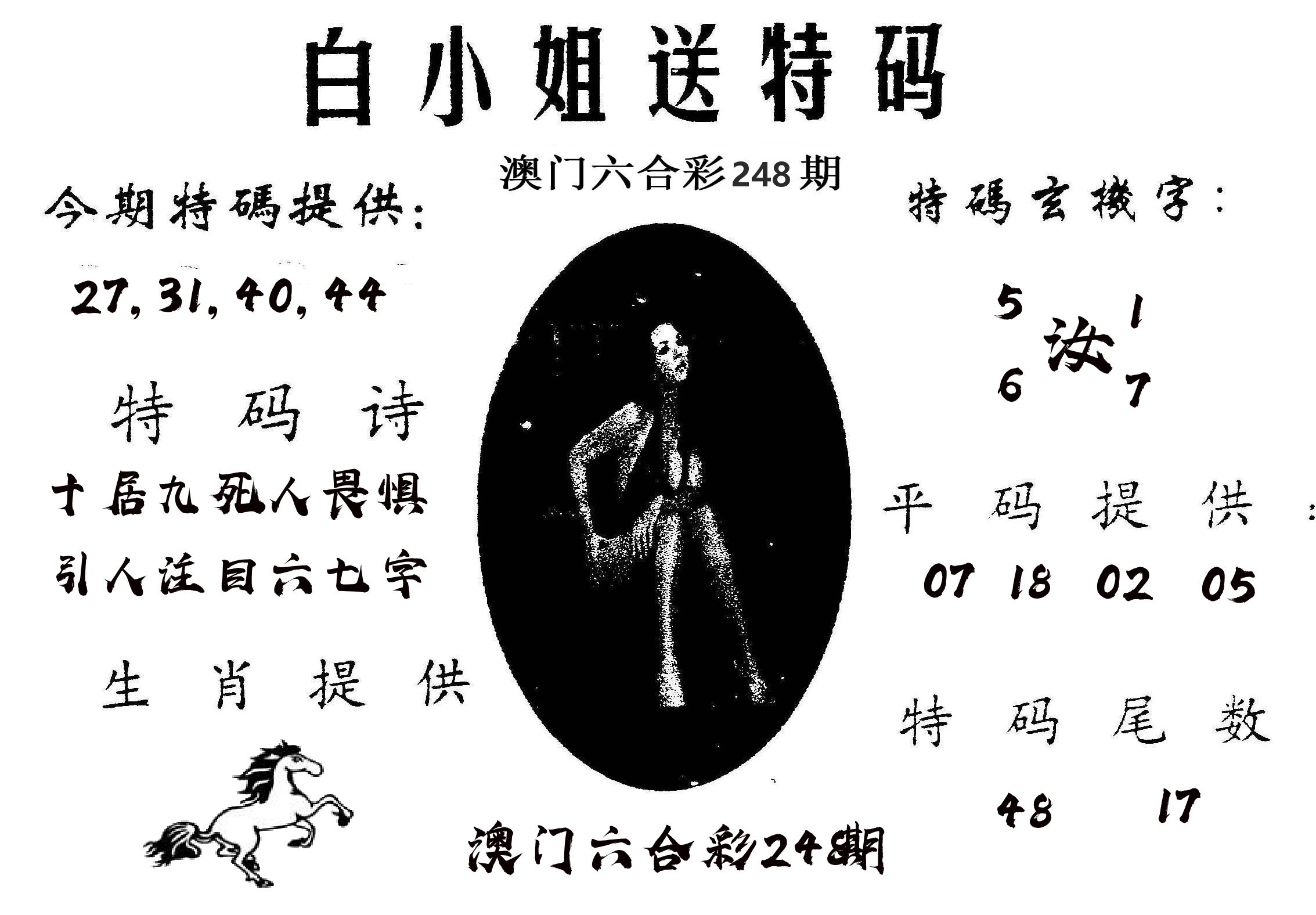 白姐送特 第248期