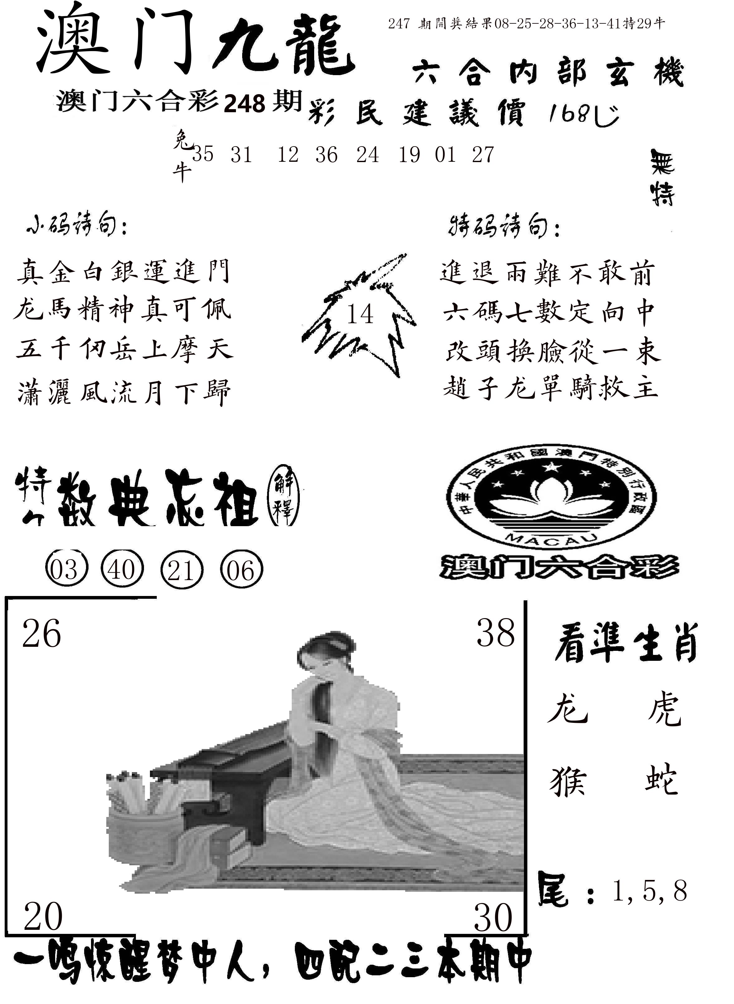 澳门传真1 第248期
