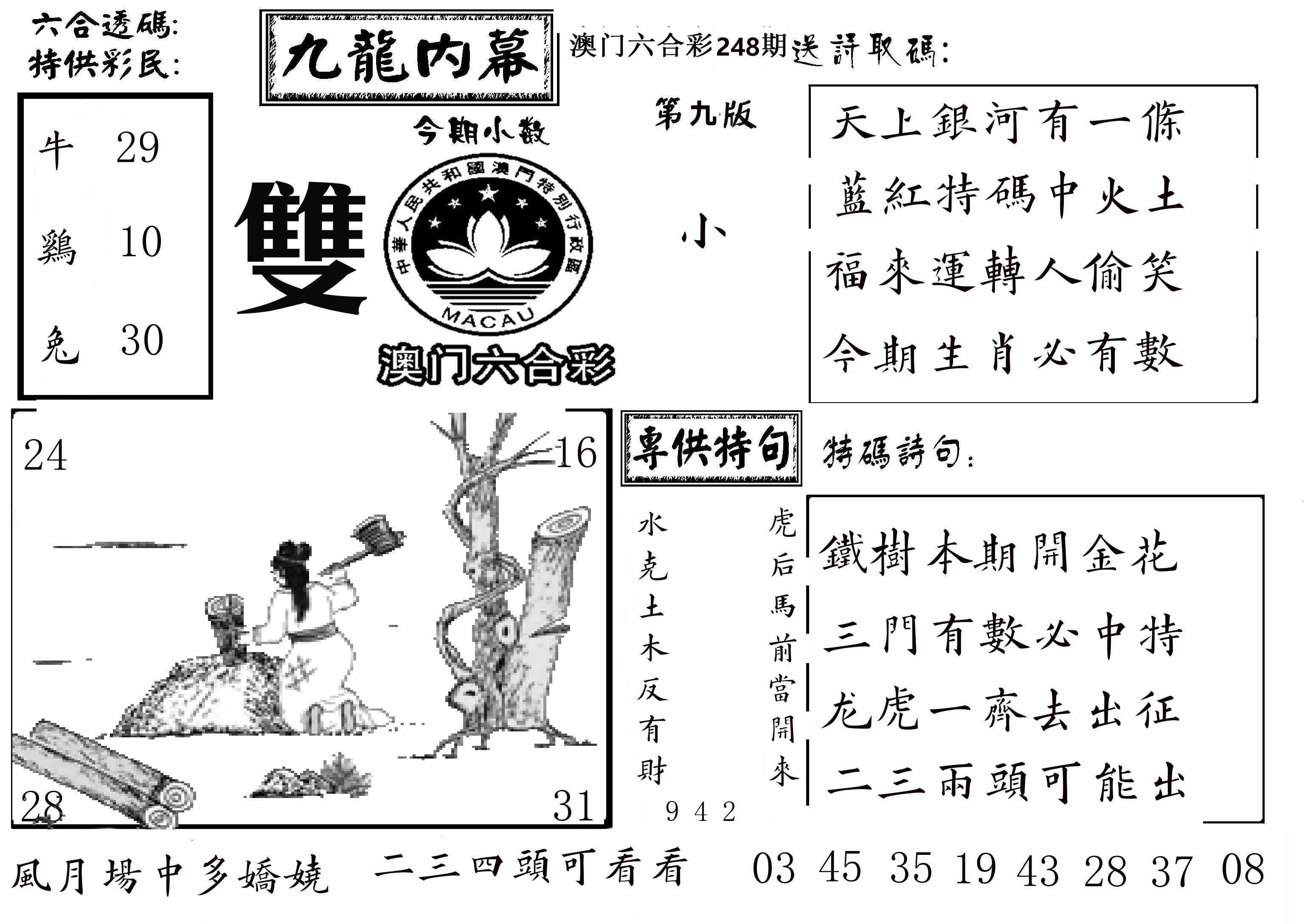 澳门传真3 第248期