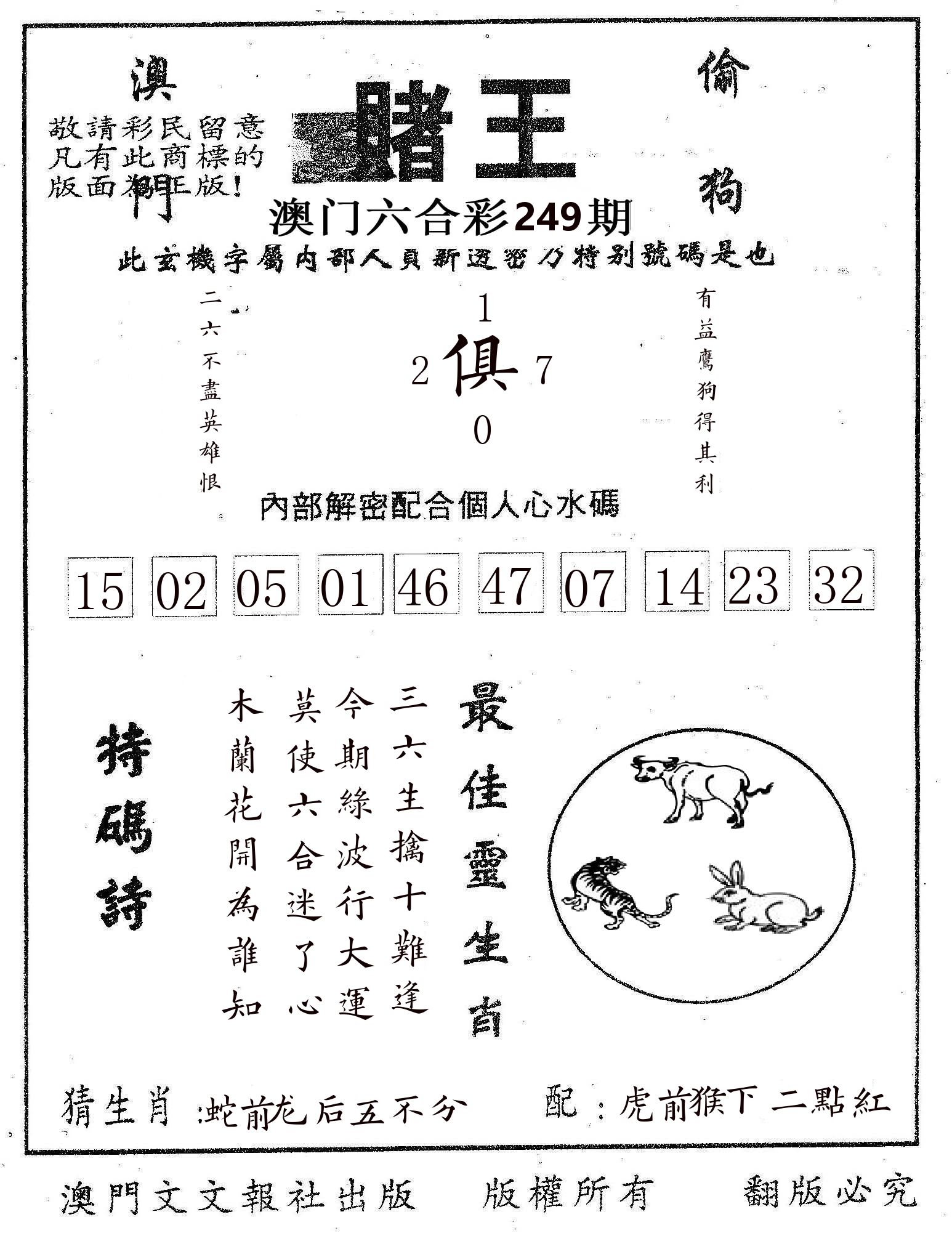 赌王 第249期