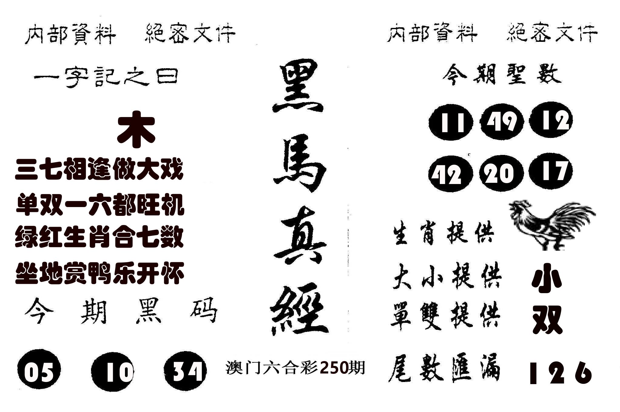 黑马真经 第250期
