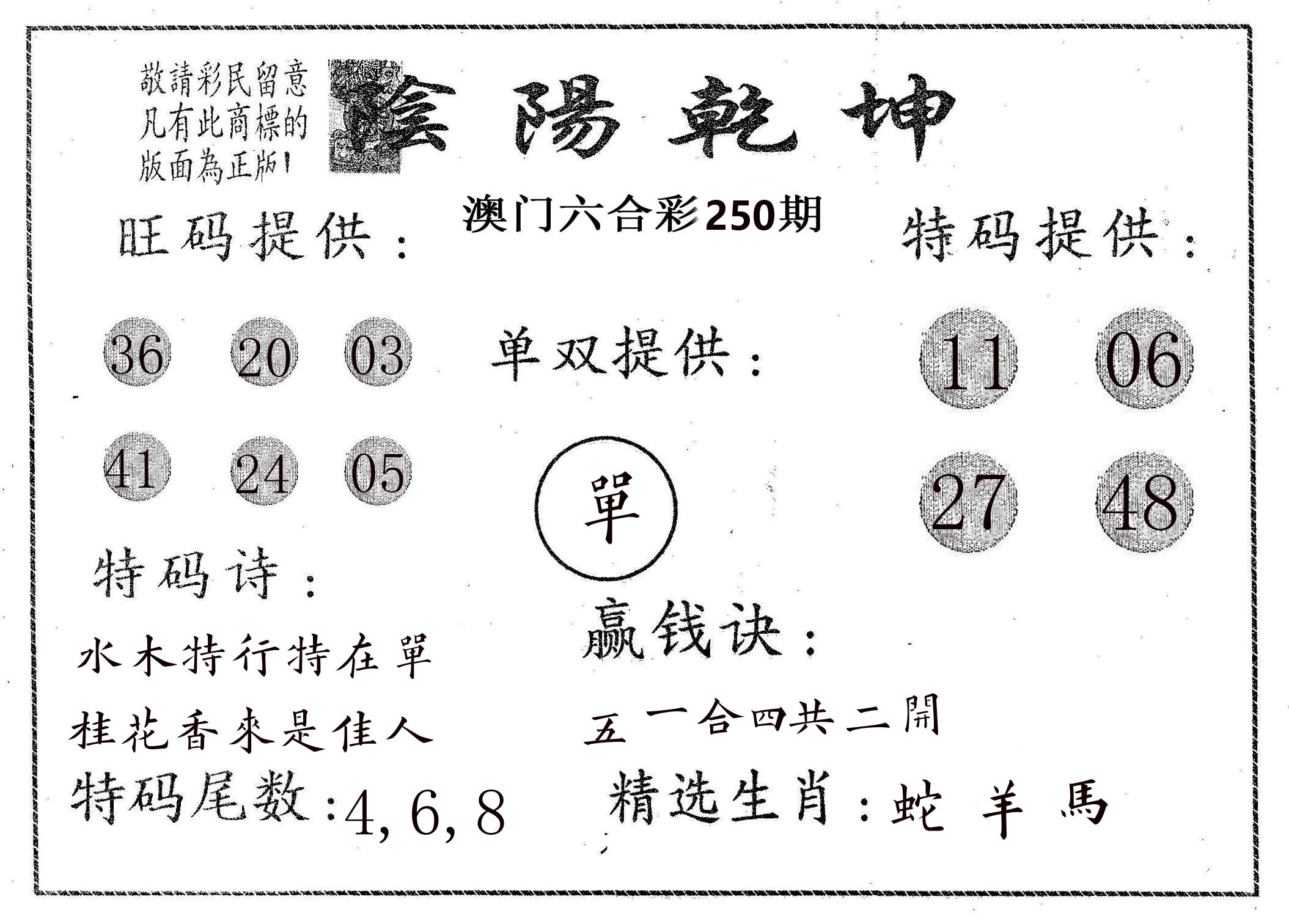 阴阳乾坤 第250期