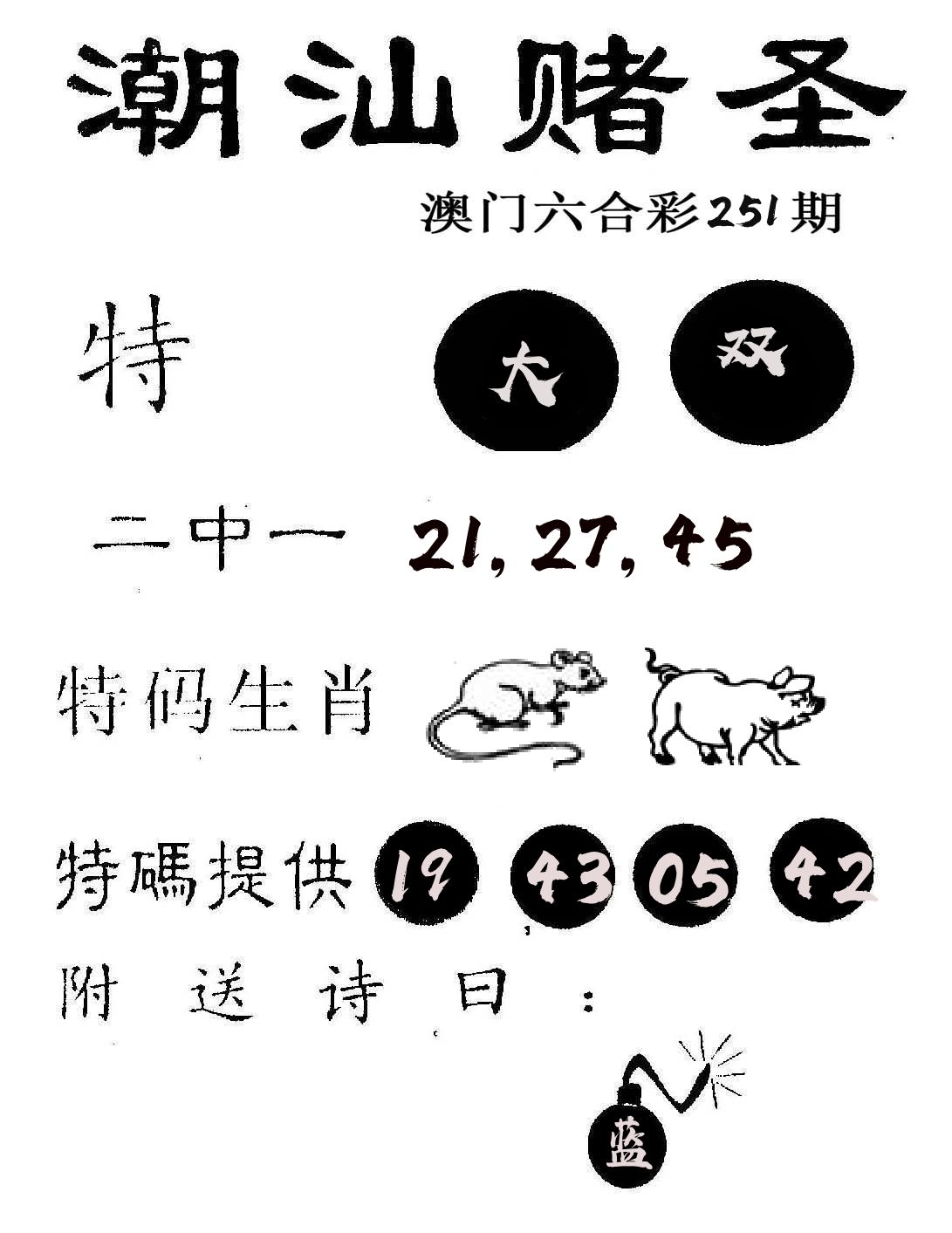 潮汕赌圣 第251期