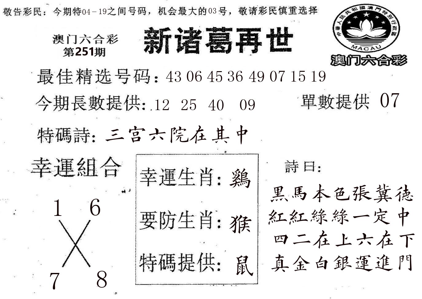 新诸葛 第251期