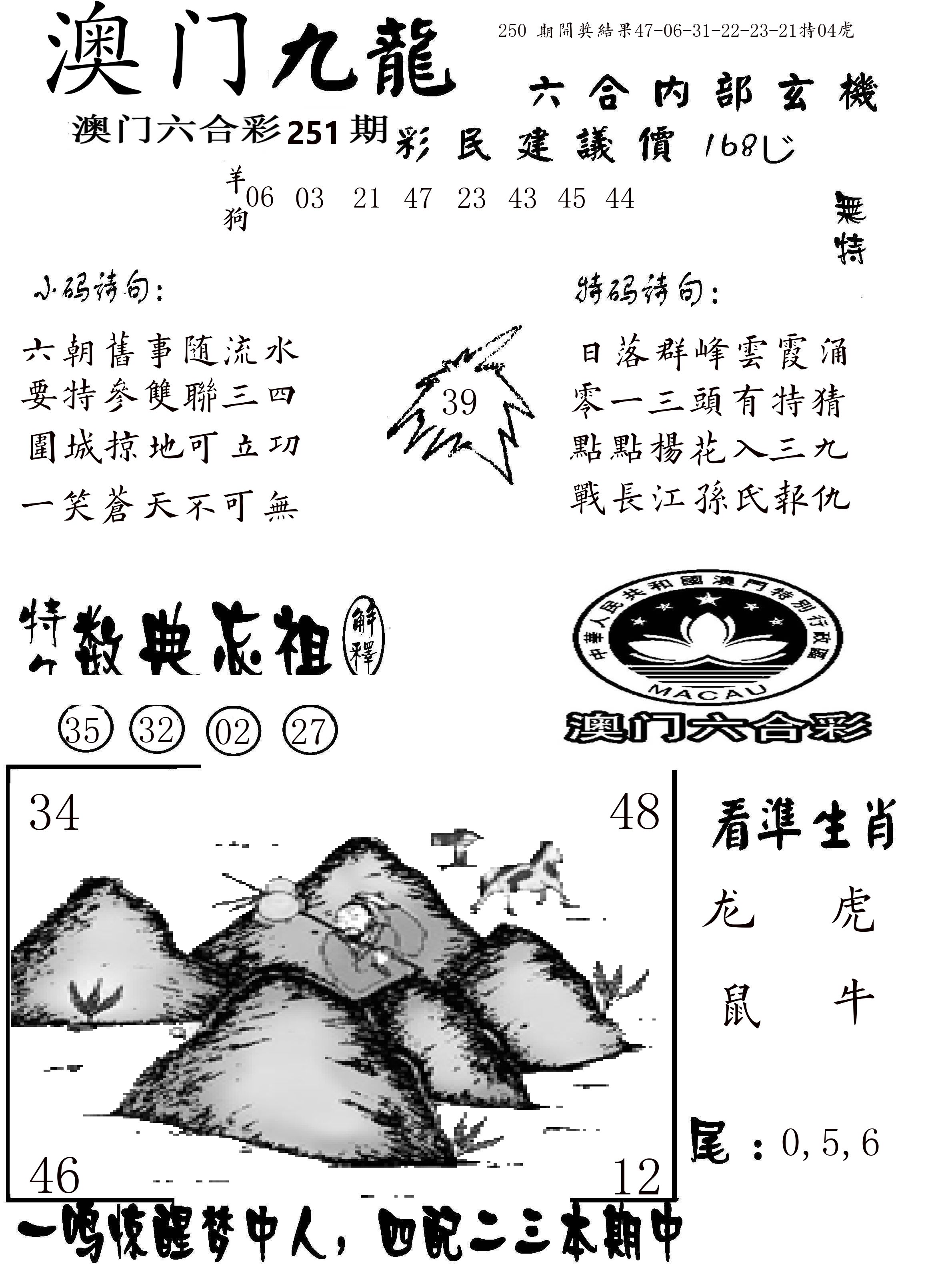 澳门传真1 第251期