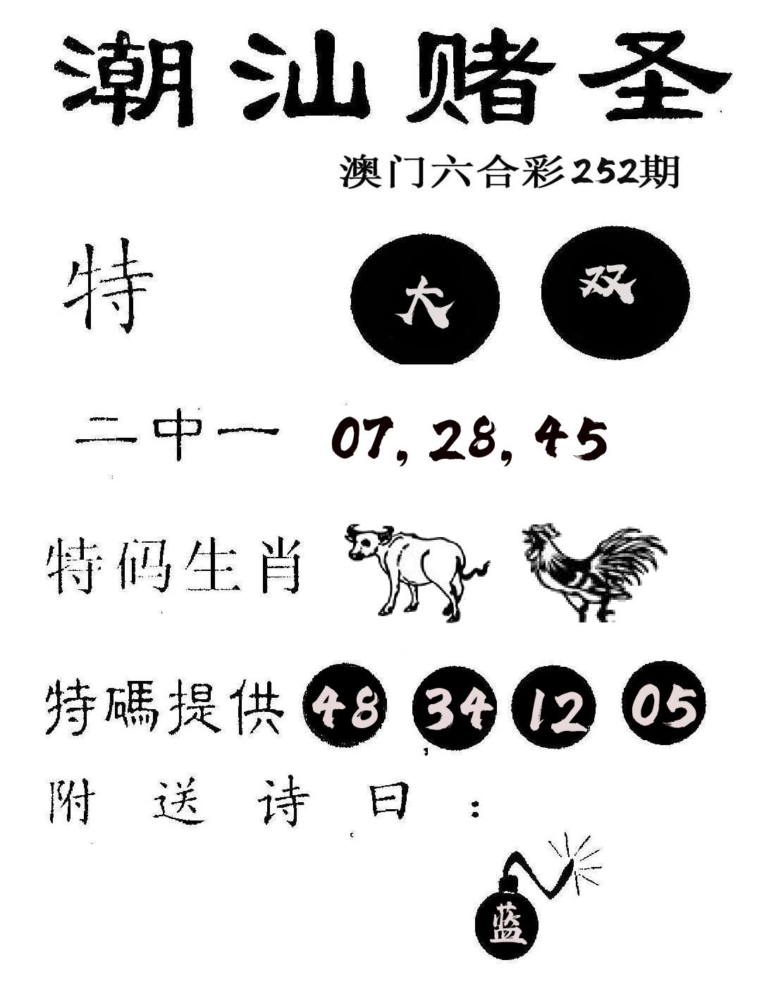 潮汕赌圣 第252期