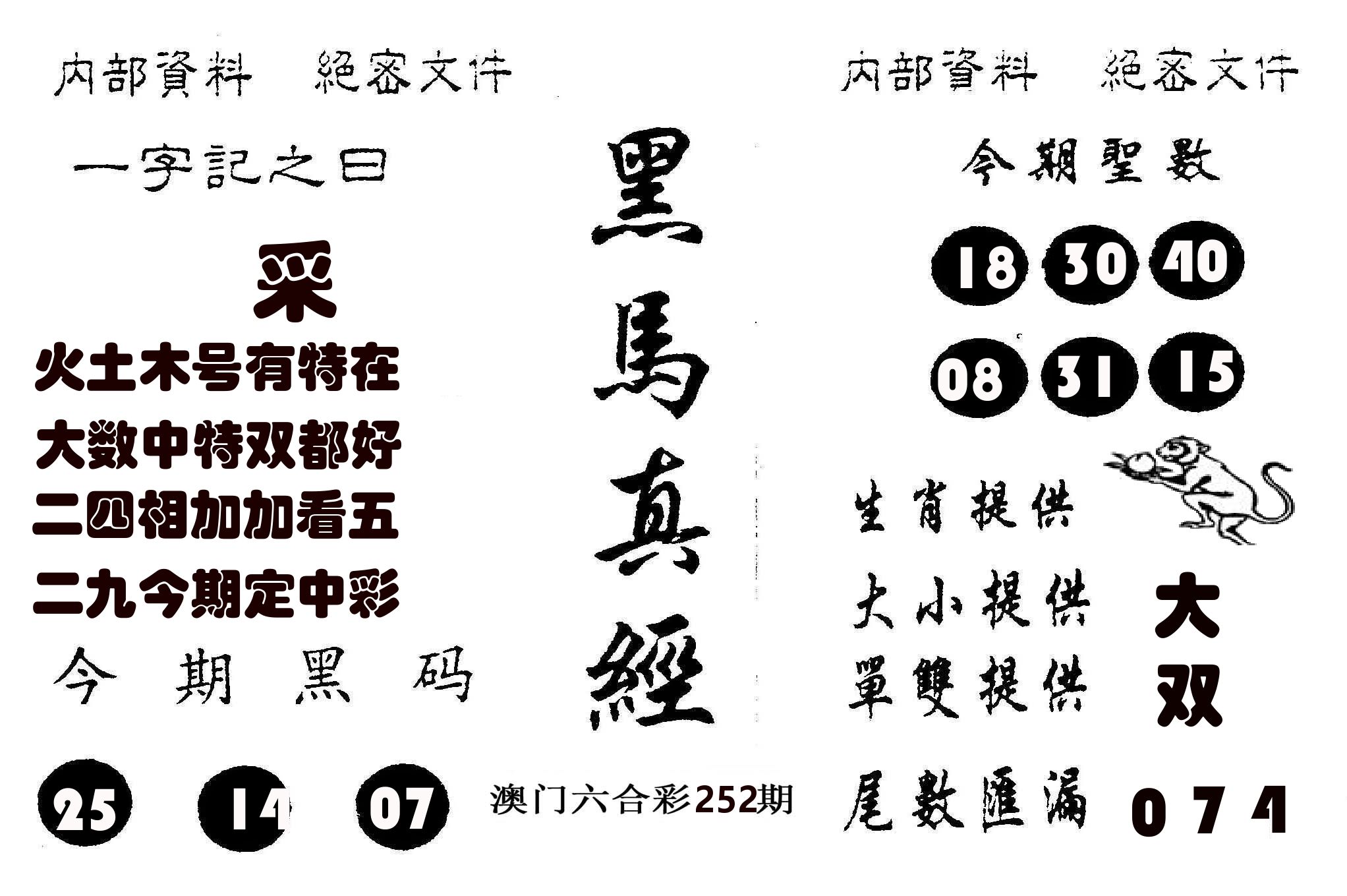 黑马真经 第252期