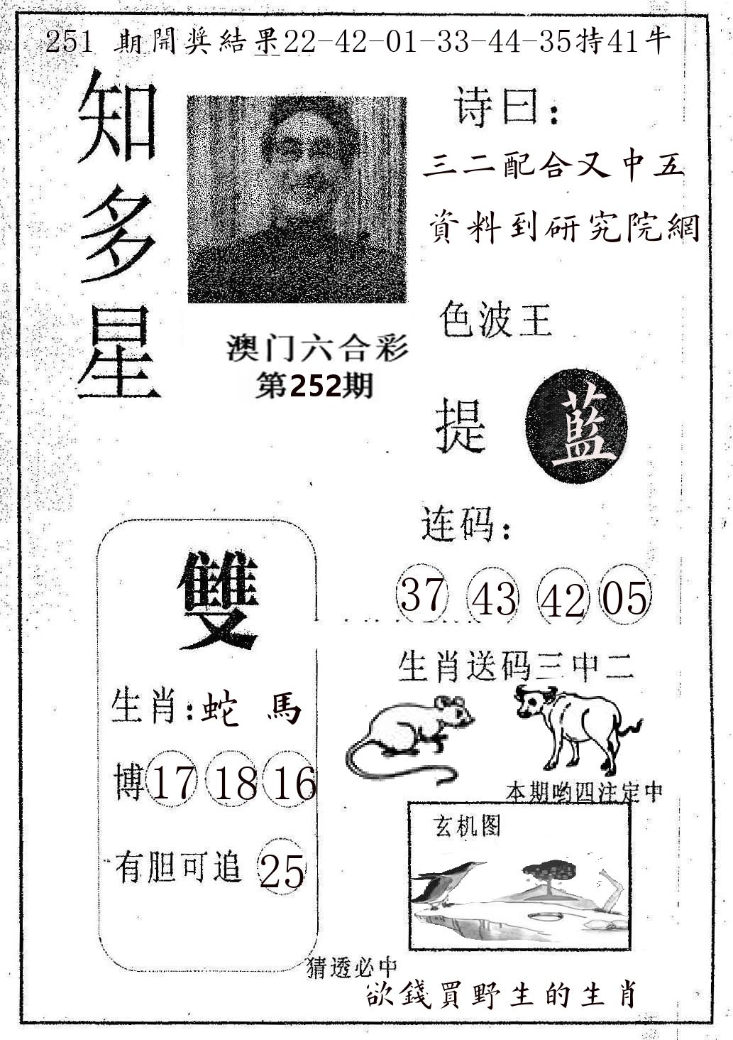 知多星 第252期