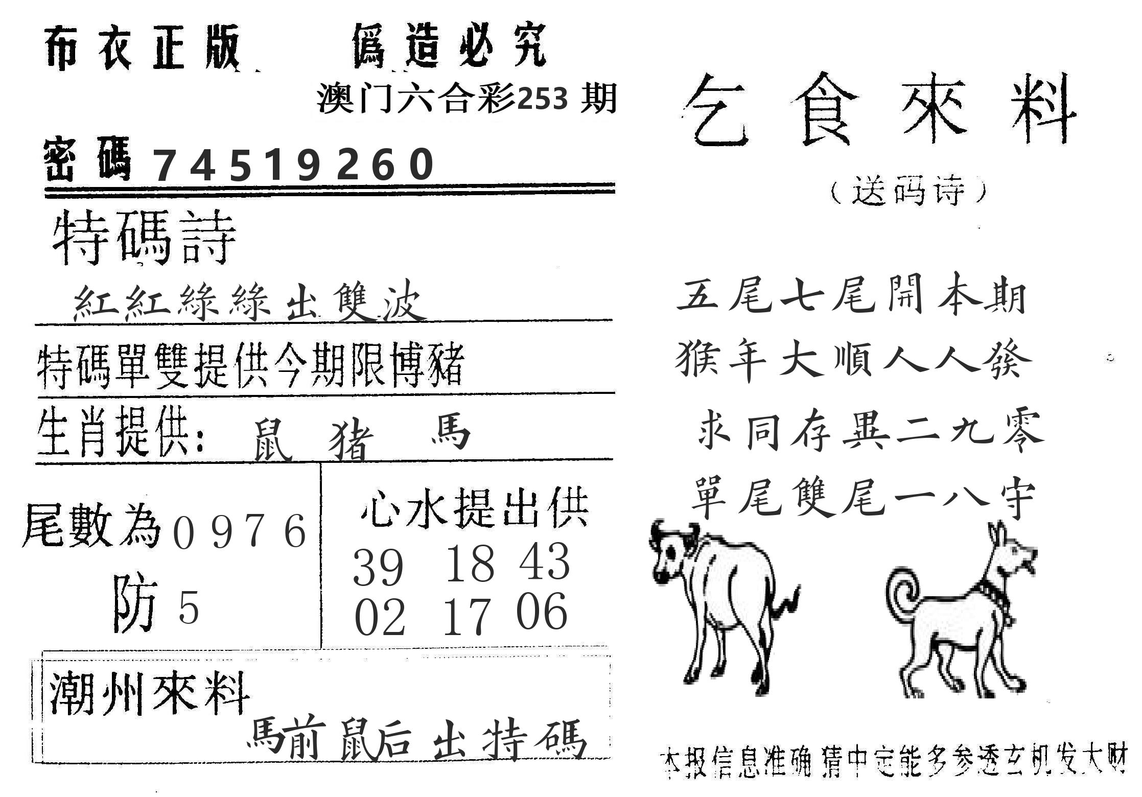 千禧码王 第253期