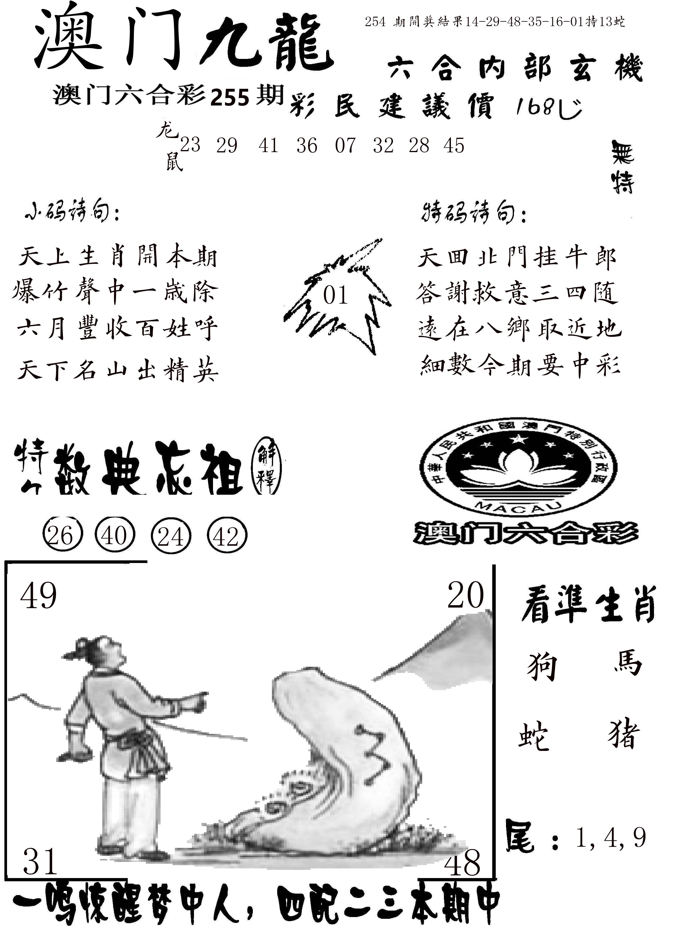 澳门传真1 第255期