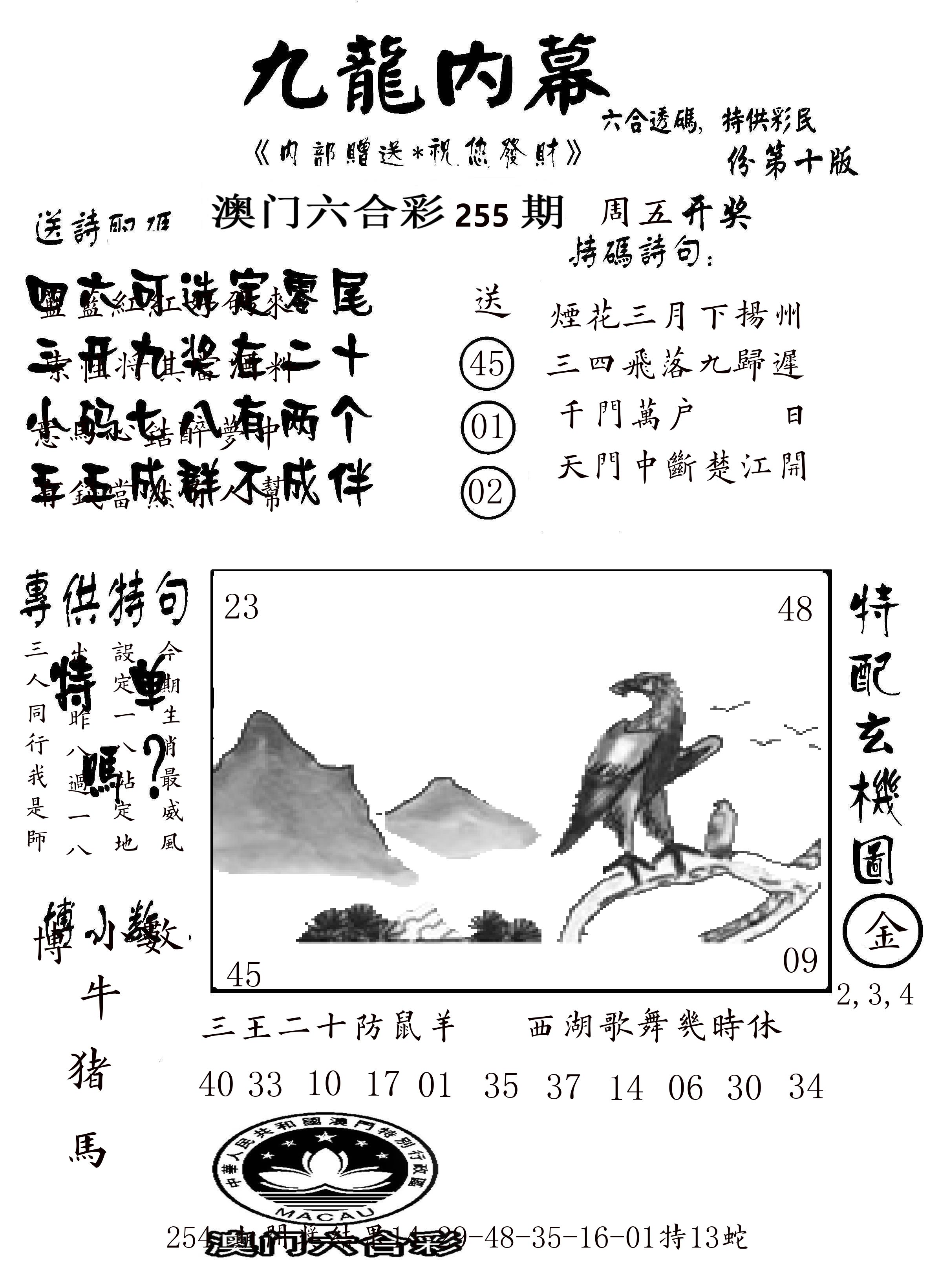 澳门传真2 第255期