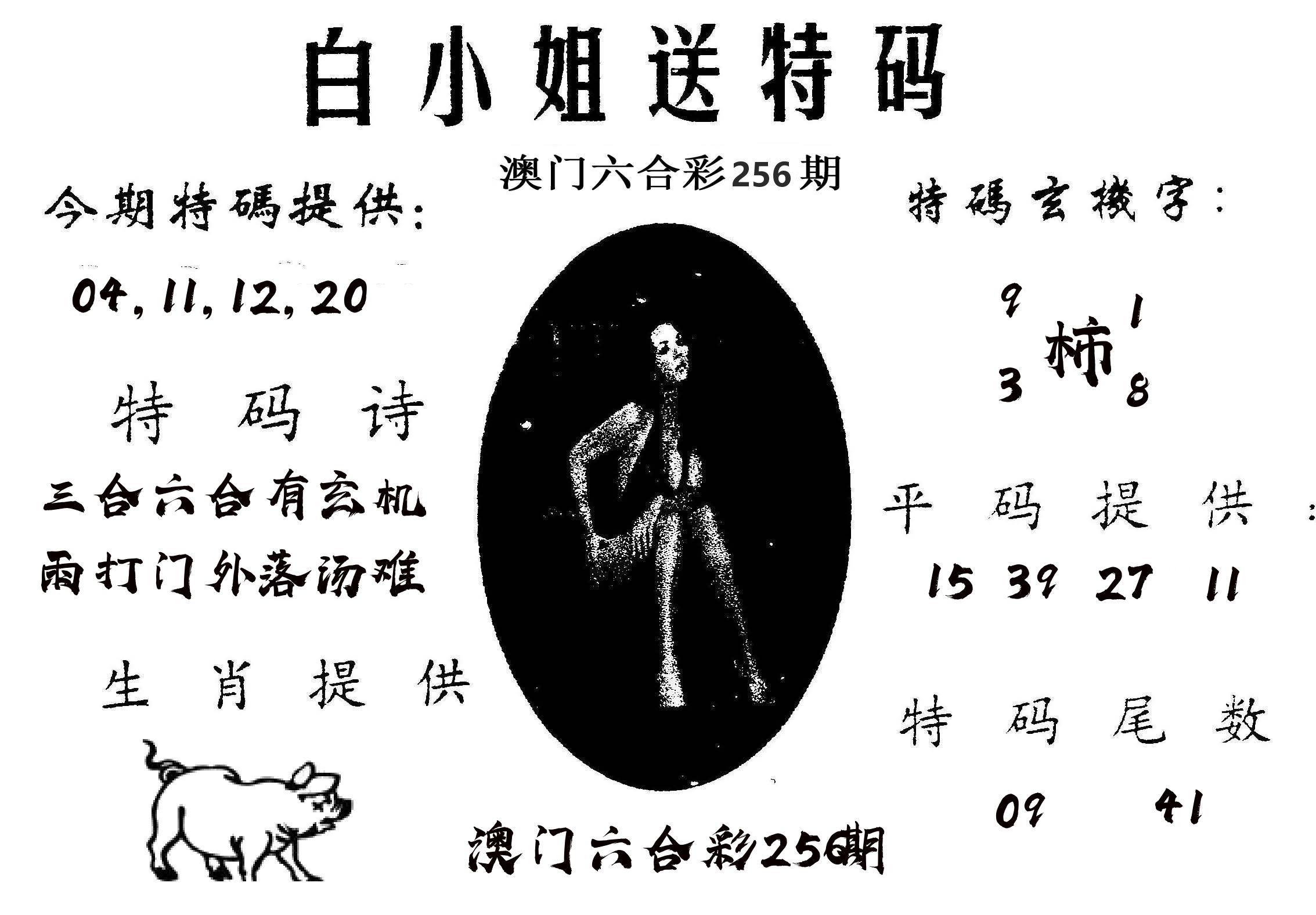 白姐送特 第256期