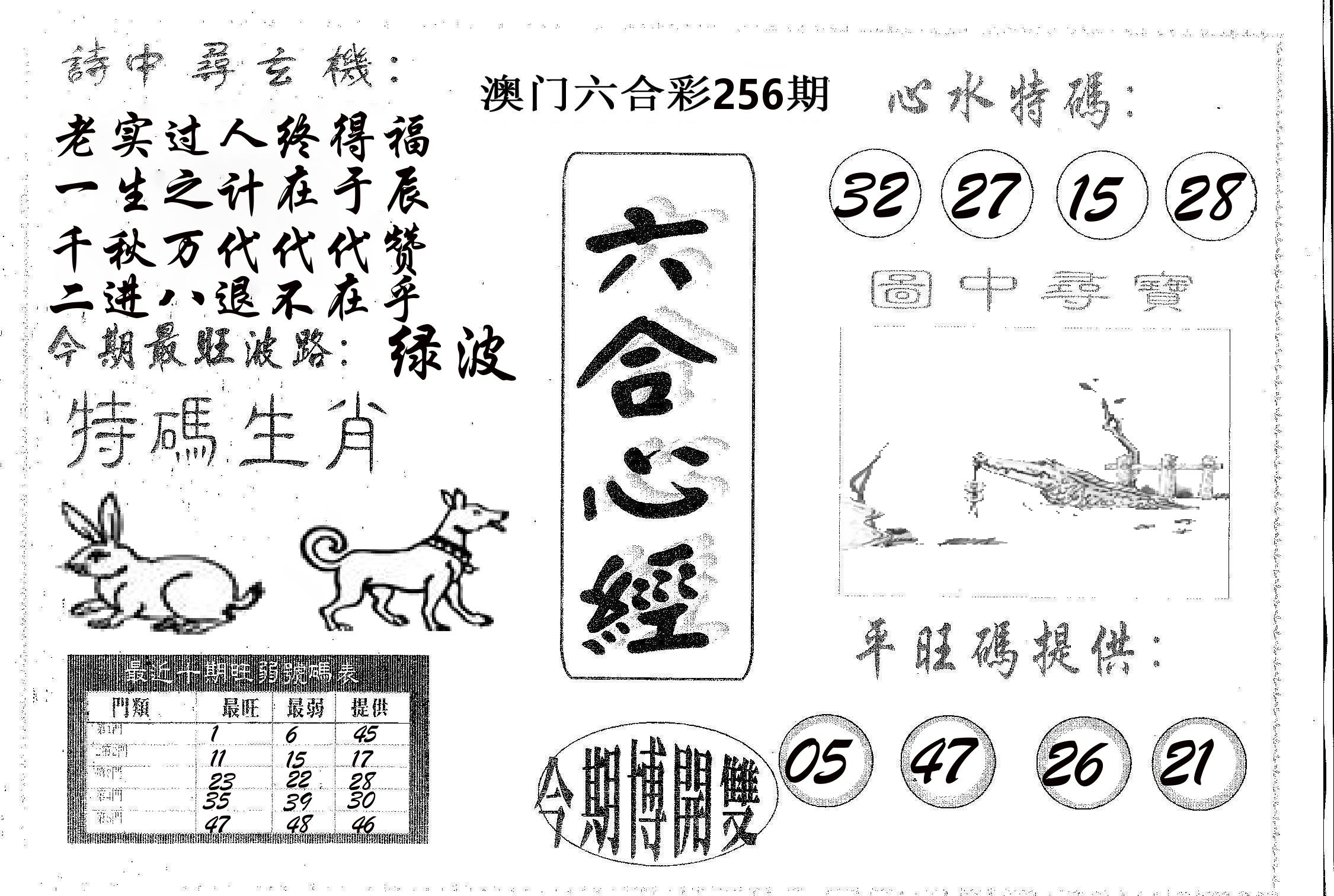 六合心经 第256期