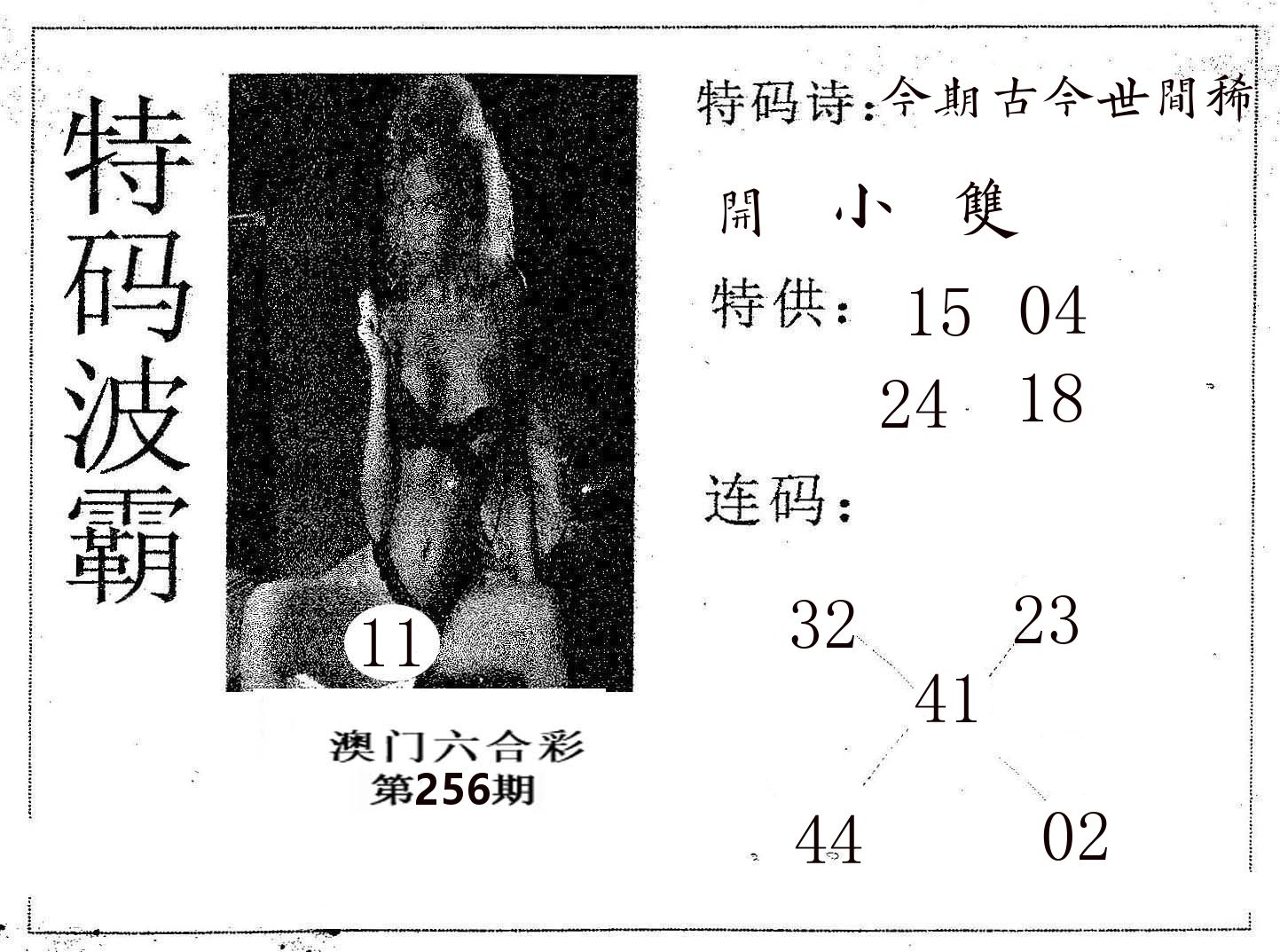 特码波霸 第256期