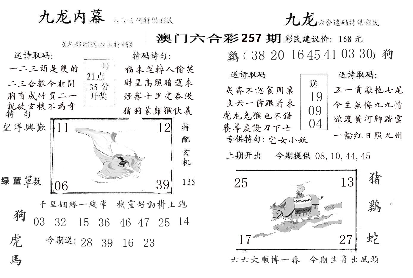 九龙内幕 第257期