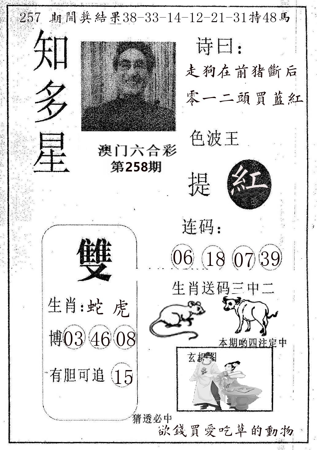 知多星 第258期
