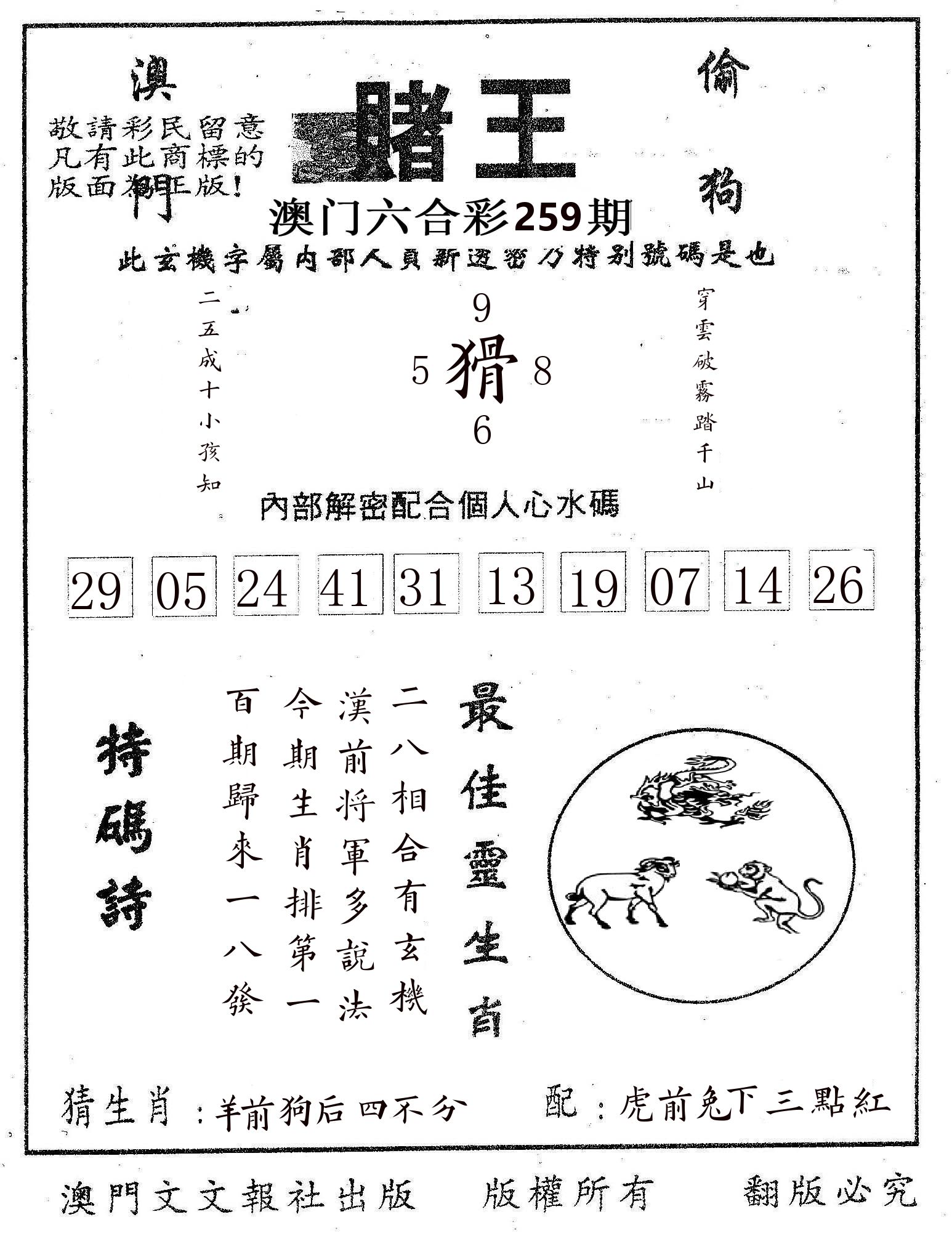 赌王 第259期