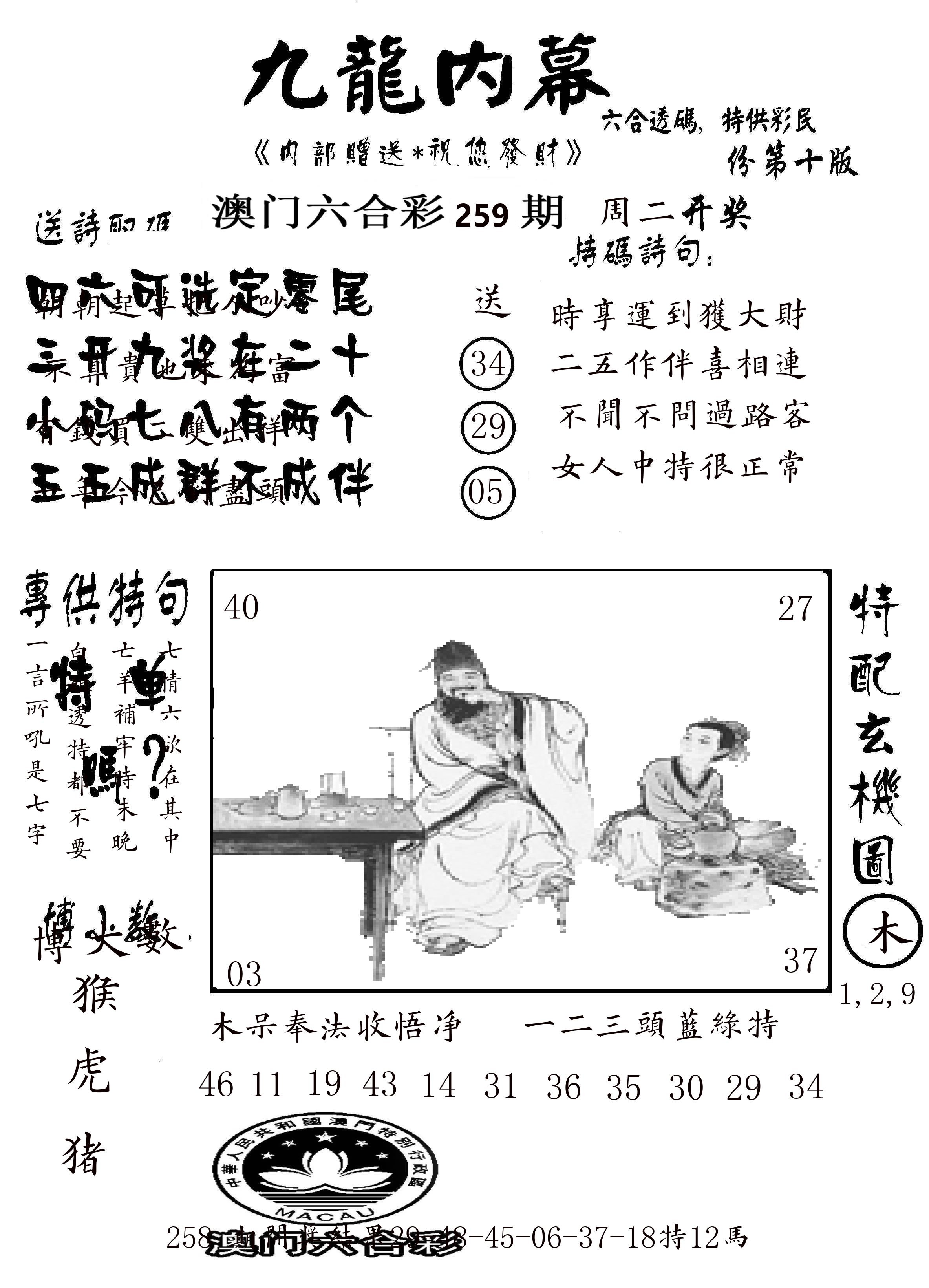 澳门传真2 第259期