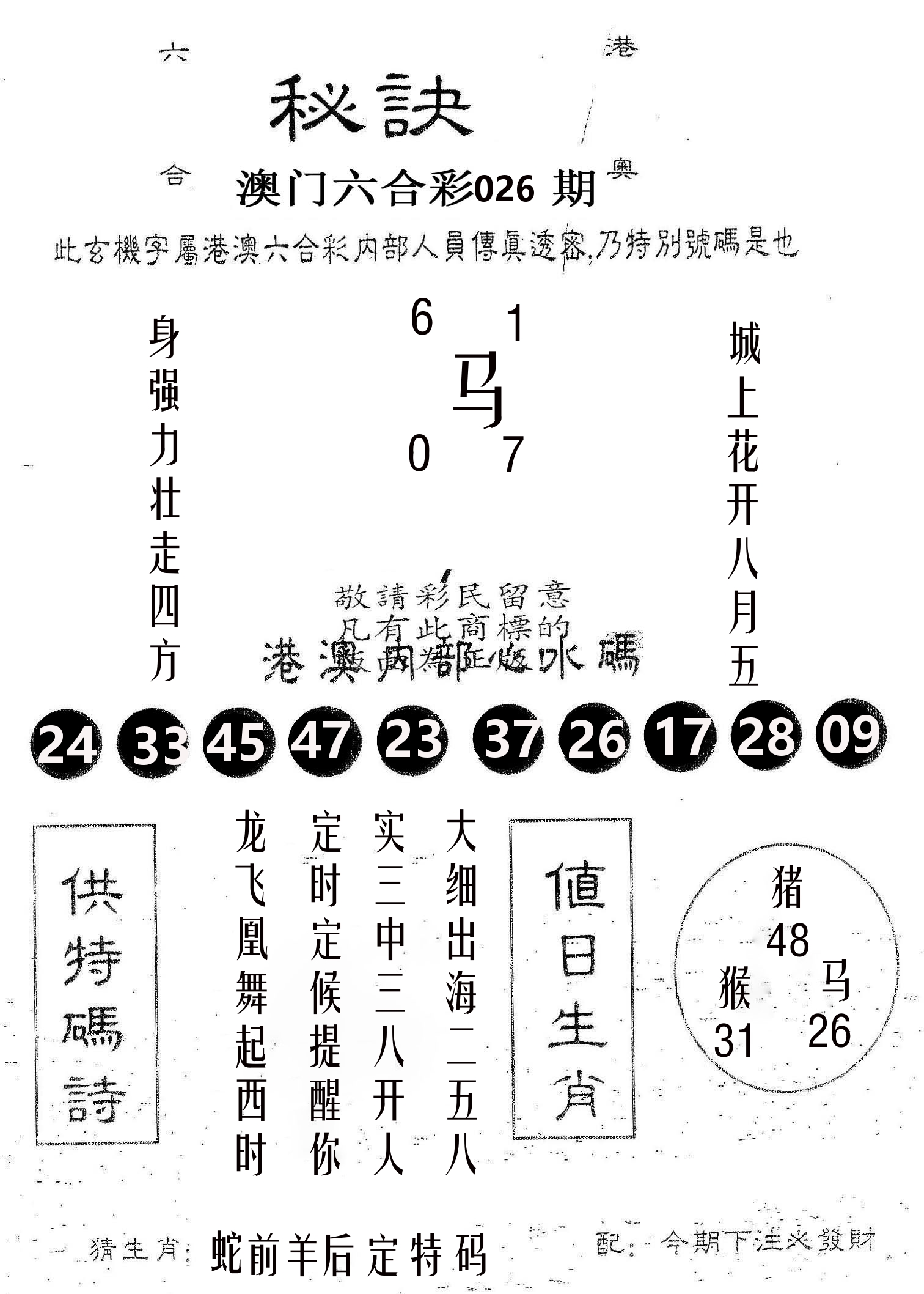 秘决 第26期