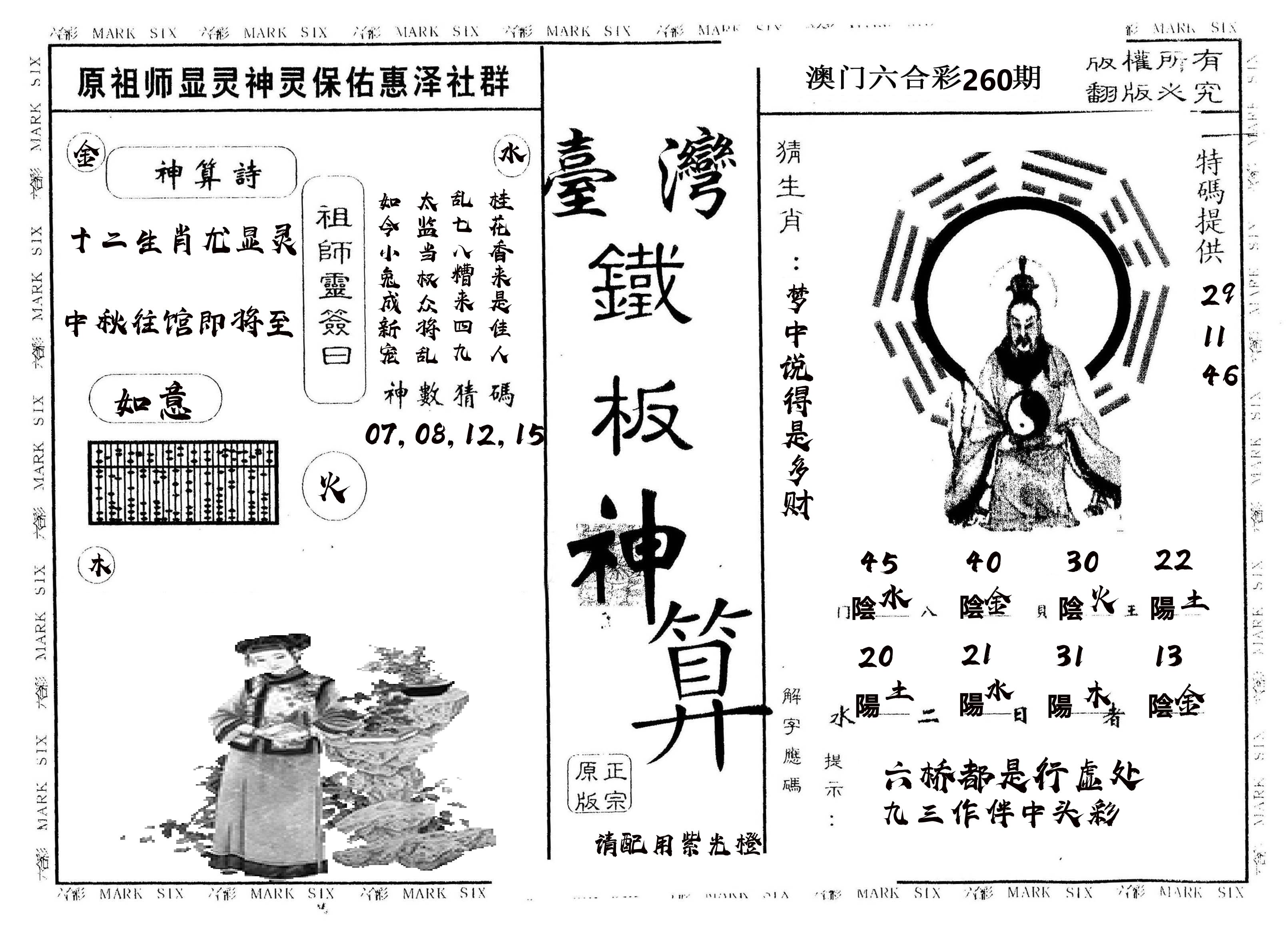 另版台湾铁板 第260期