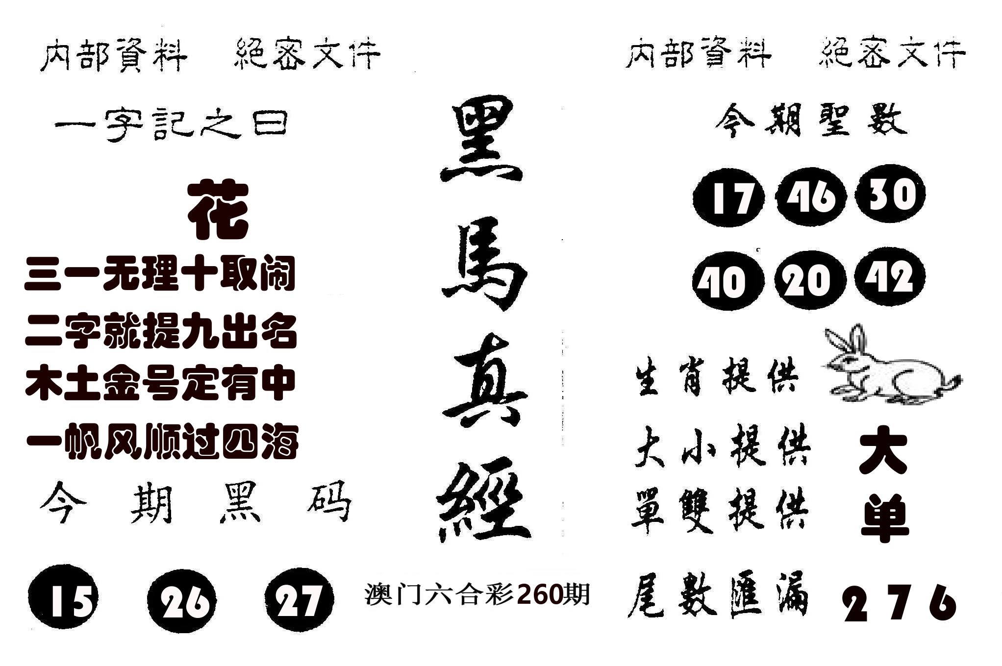 黑马真经 第260期