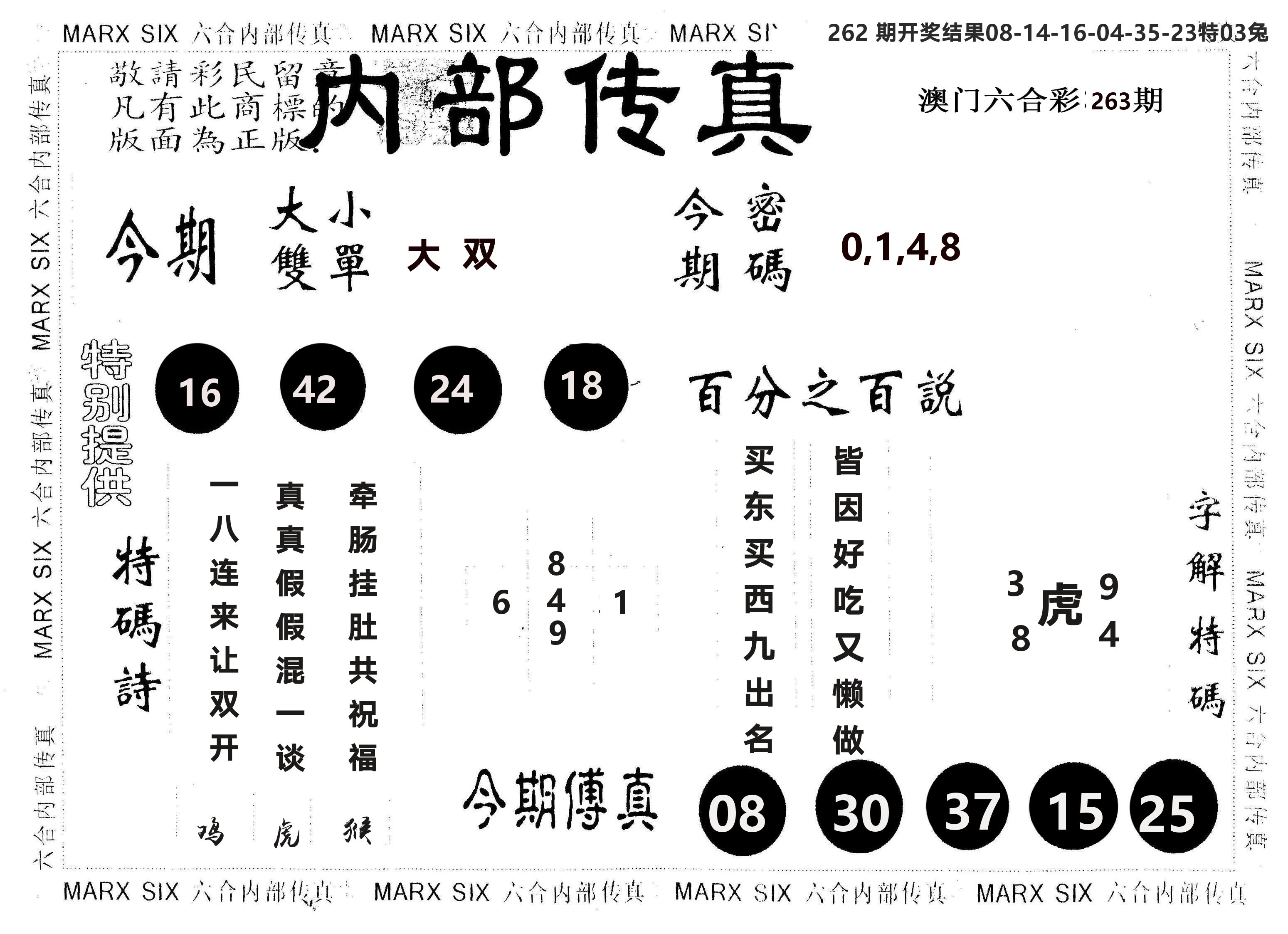 另版内部传真 第263期