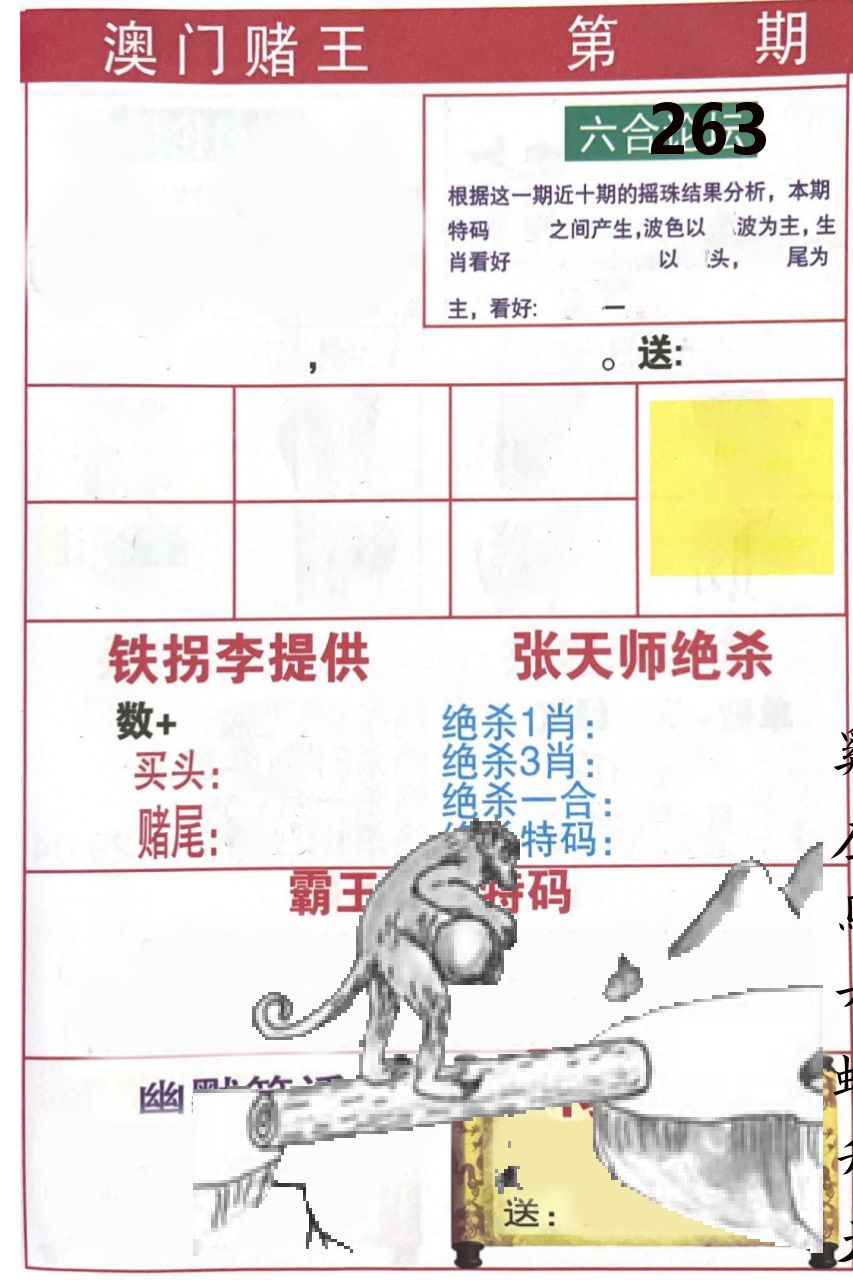 澳门堵王 第263期