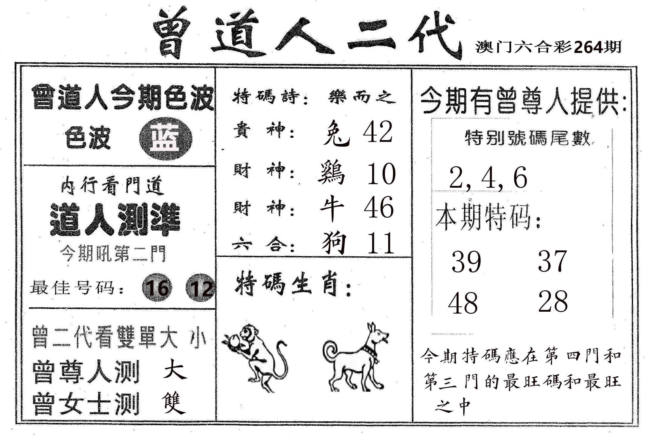 曾二代 第264期
