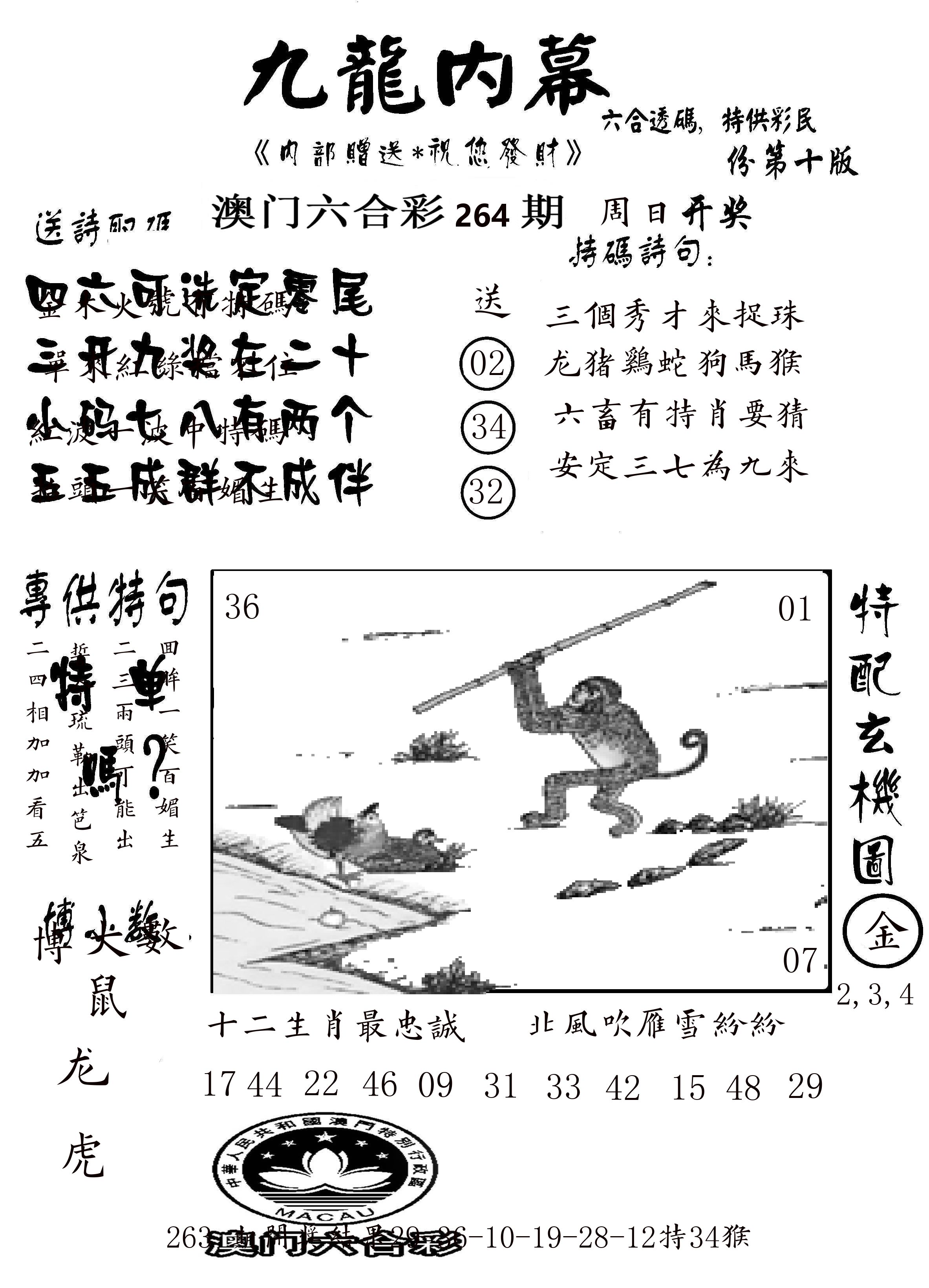澳门传真2 第264期