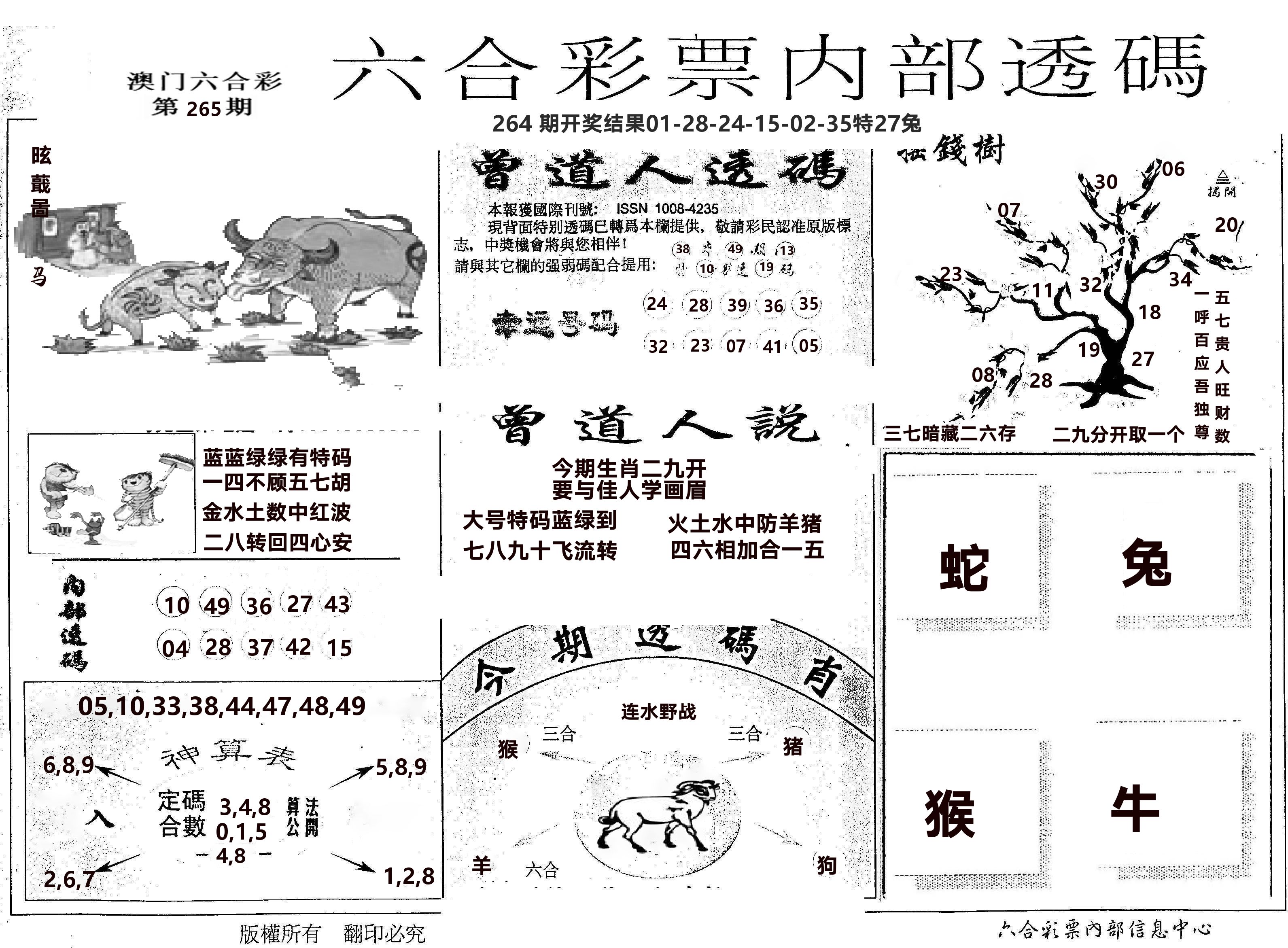 内部透码(信封) 第265期