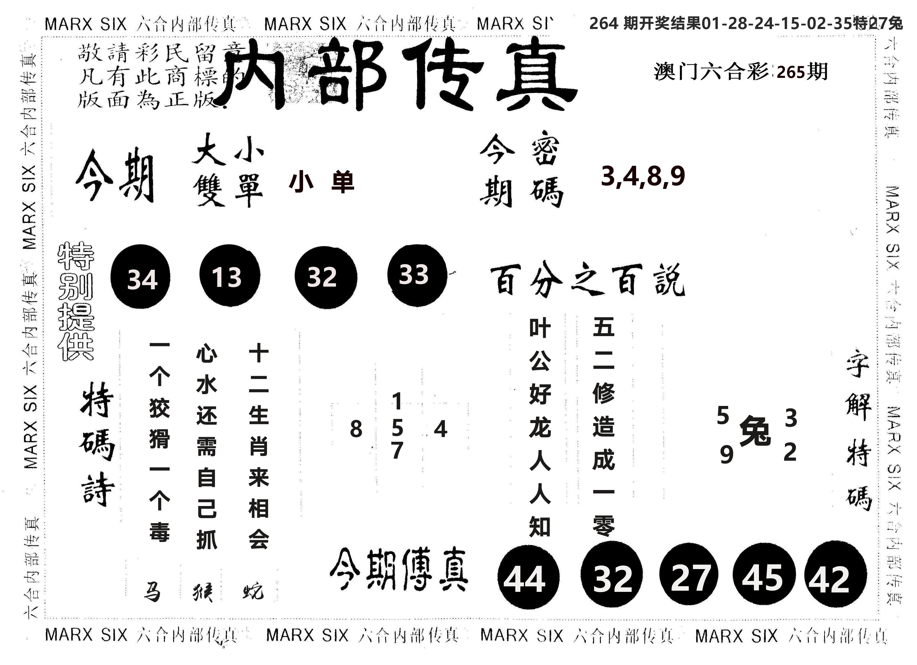 另版内部传真 第265期