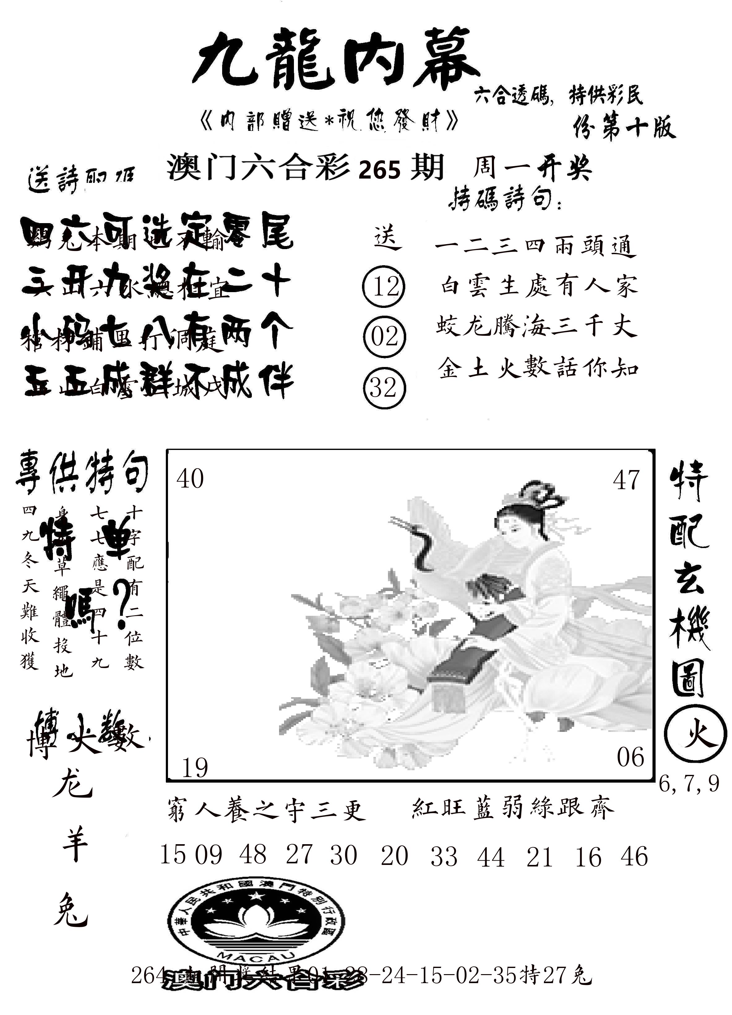 澳门传真2 第265期