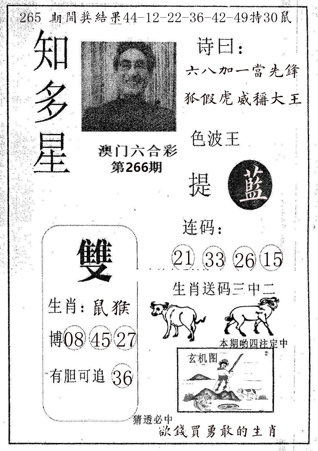 知多星 第266期
