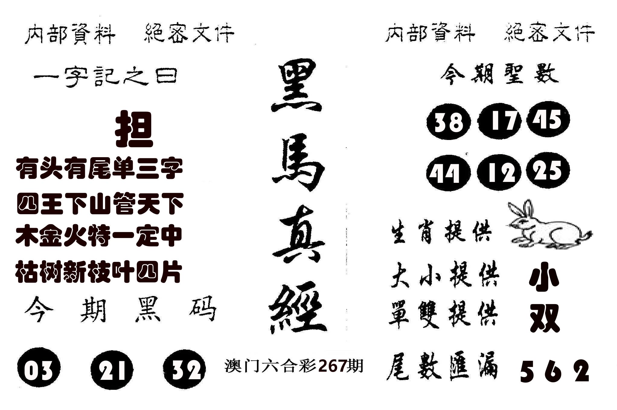 黑马真经 第267期