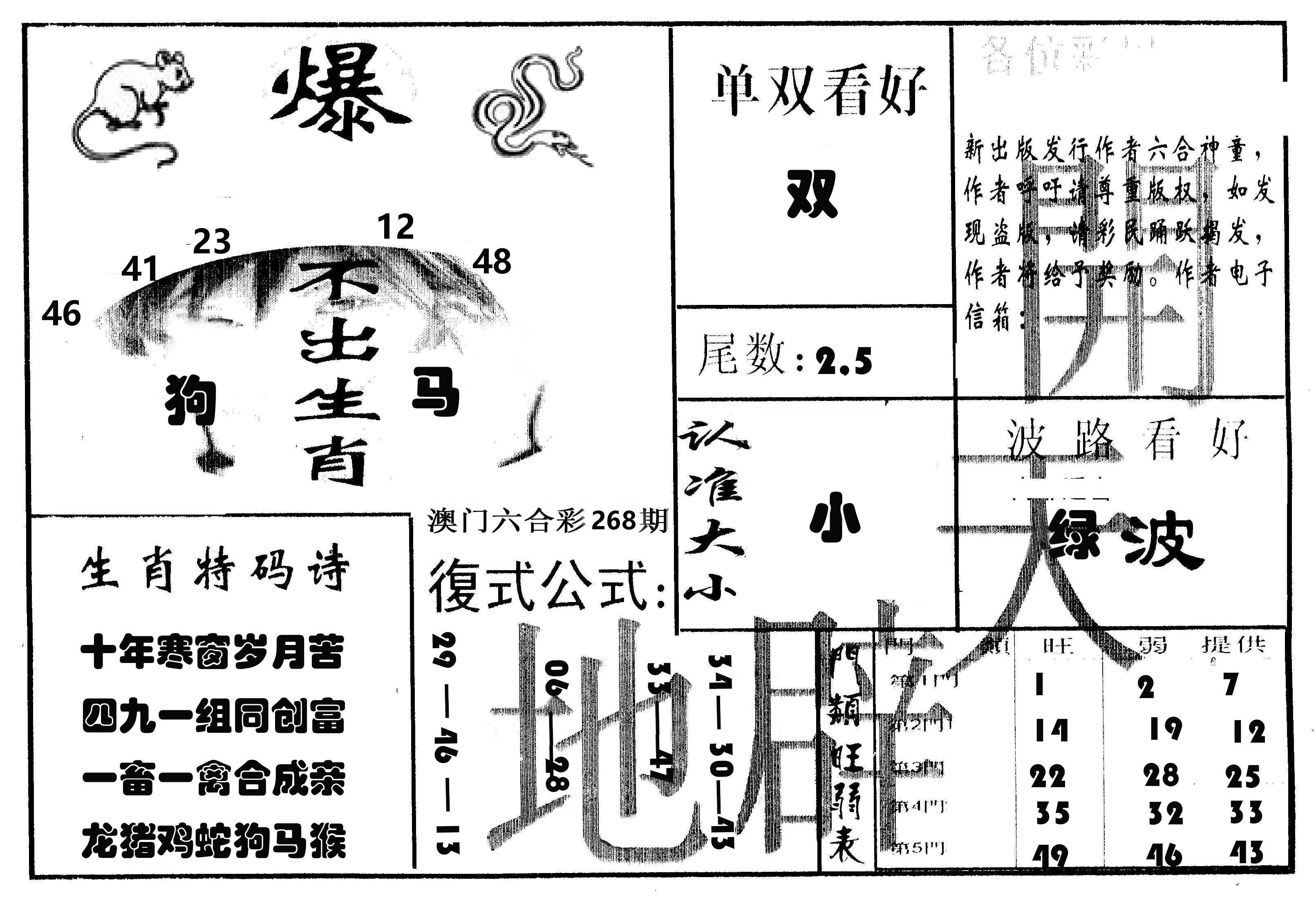 开天辟地 第268期