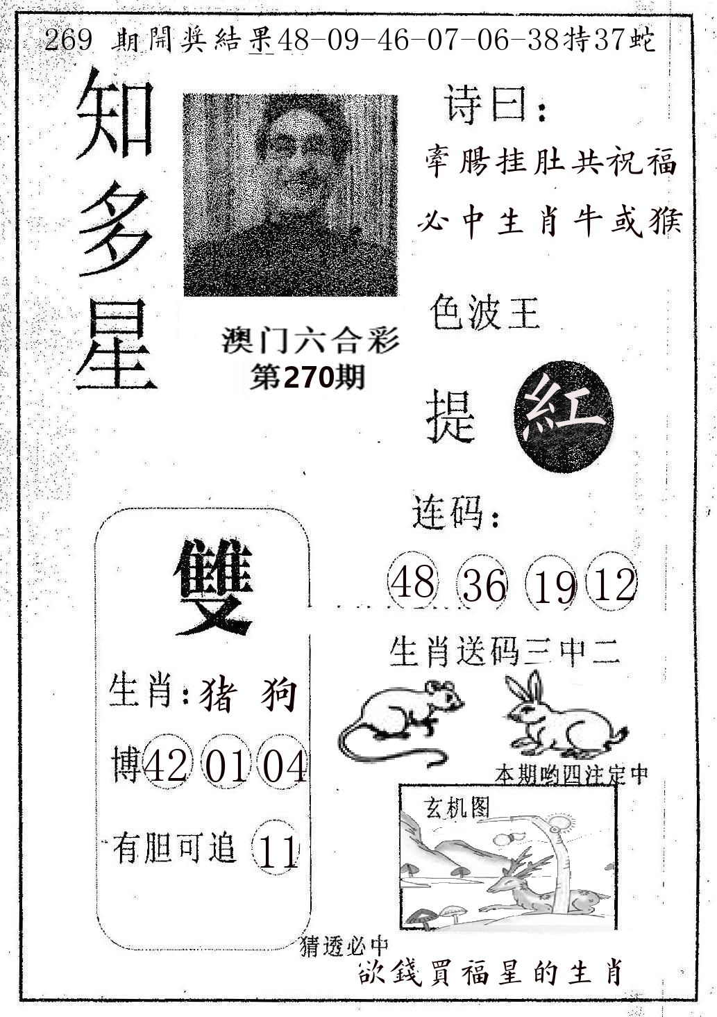 知多星 第270期