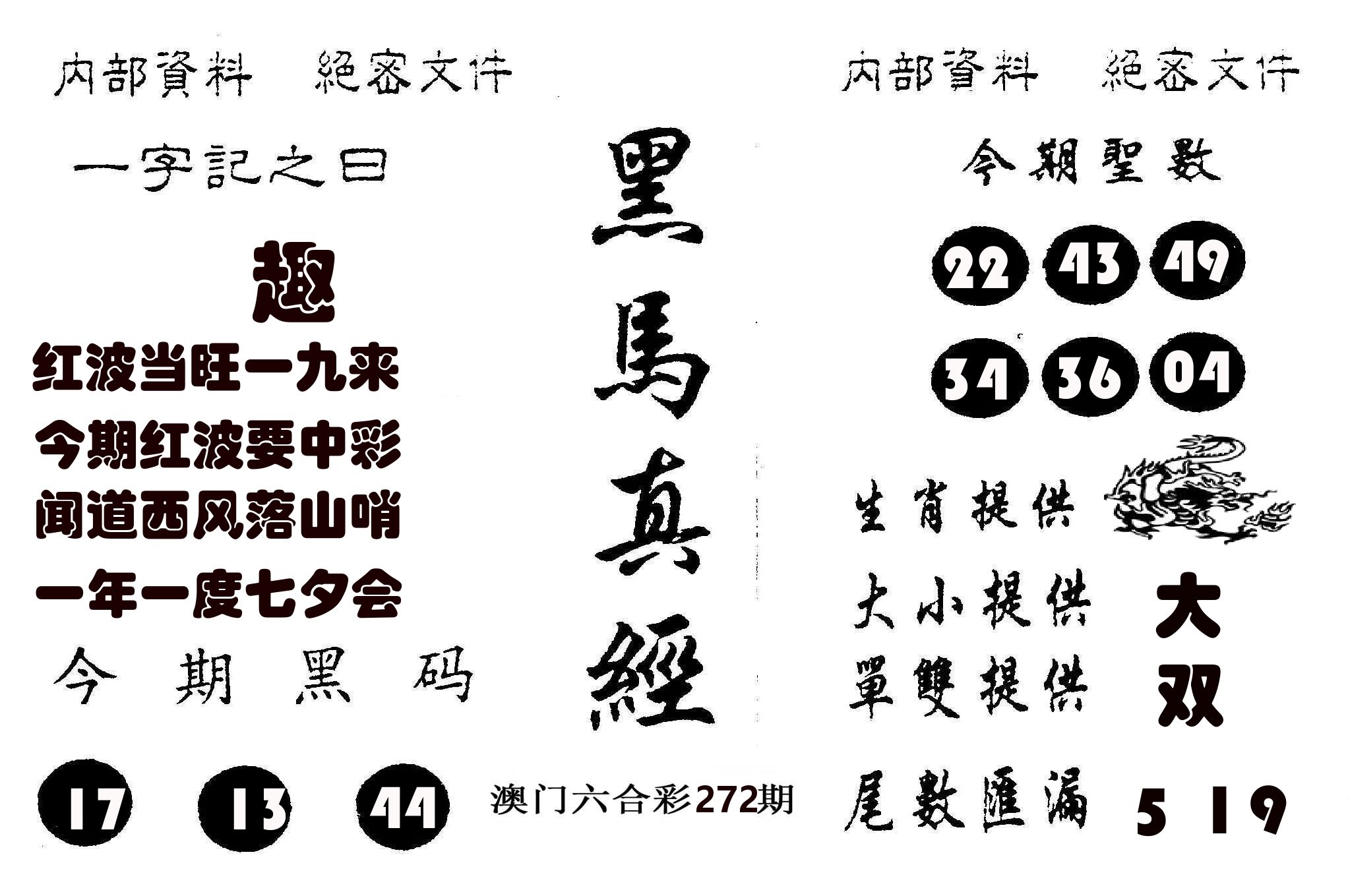 黑马真经 第272期