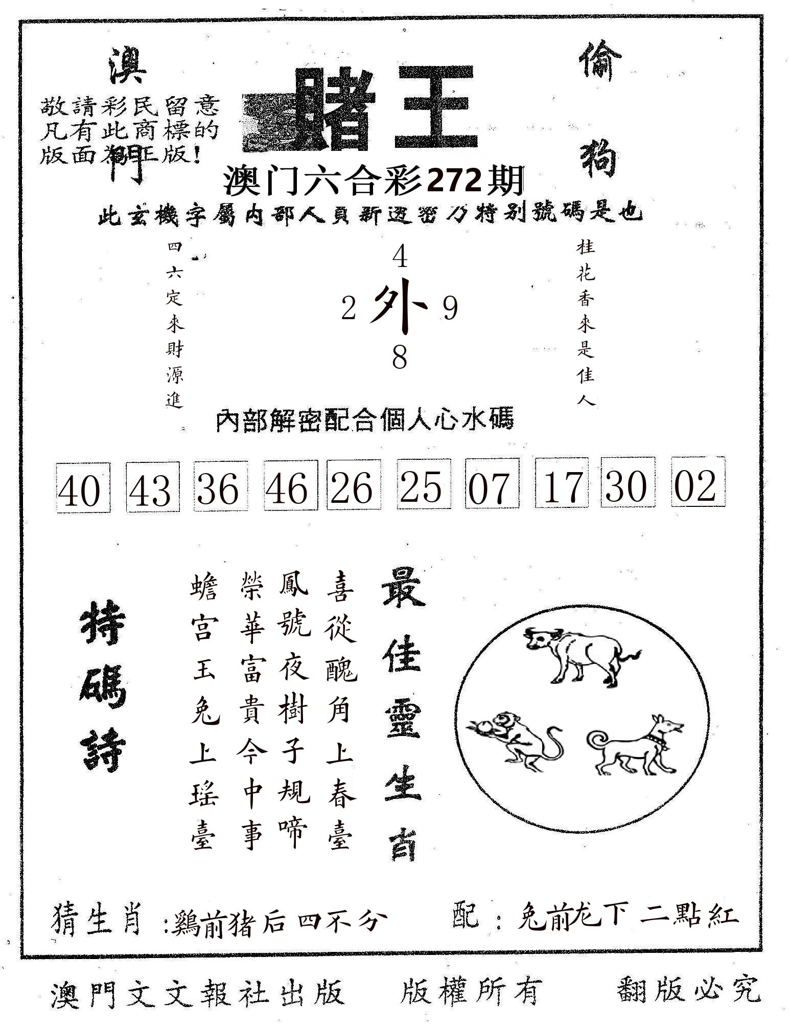 赌王 第272期