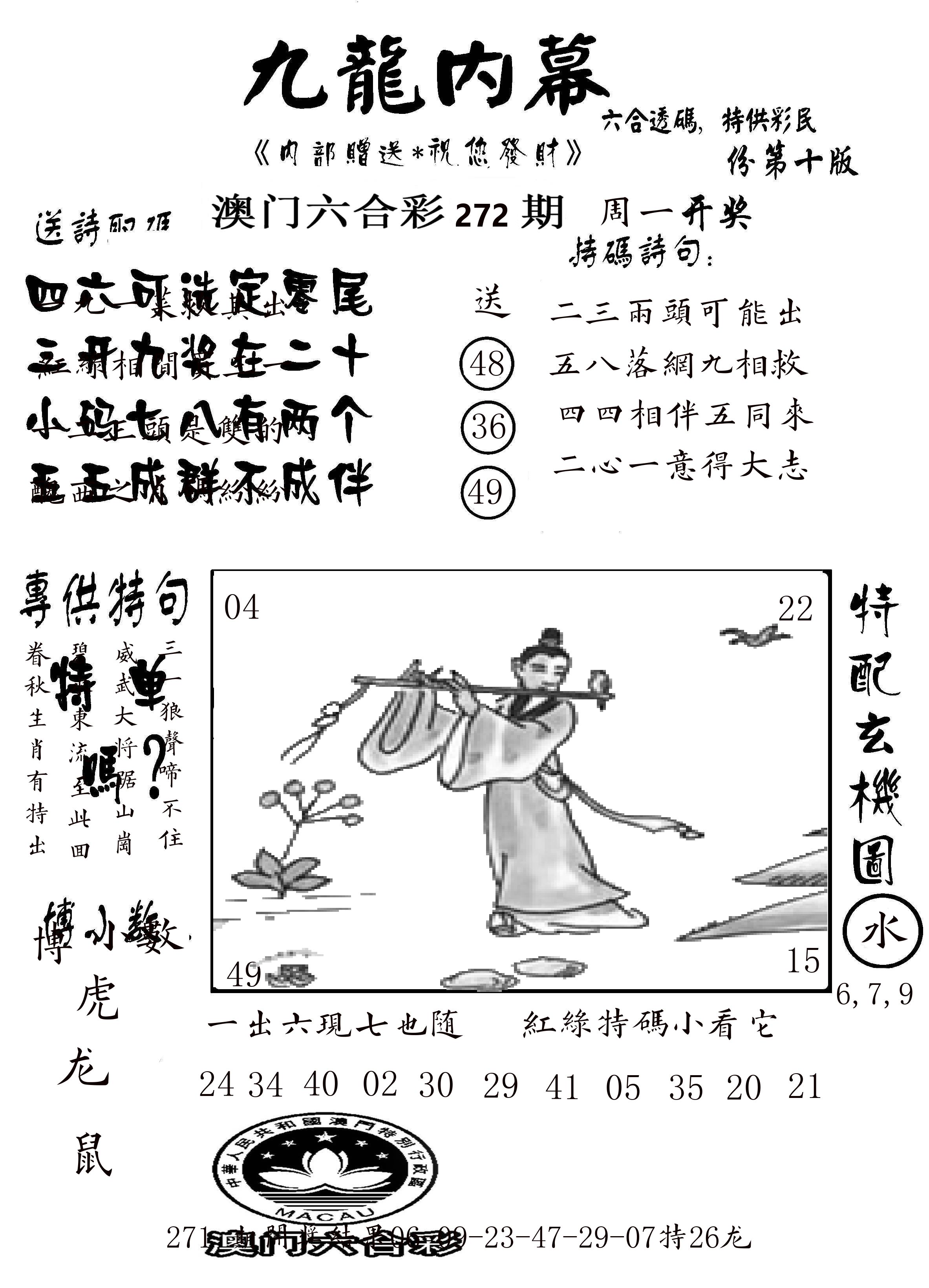 澳门传真2 第272期