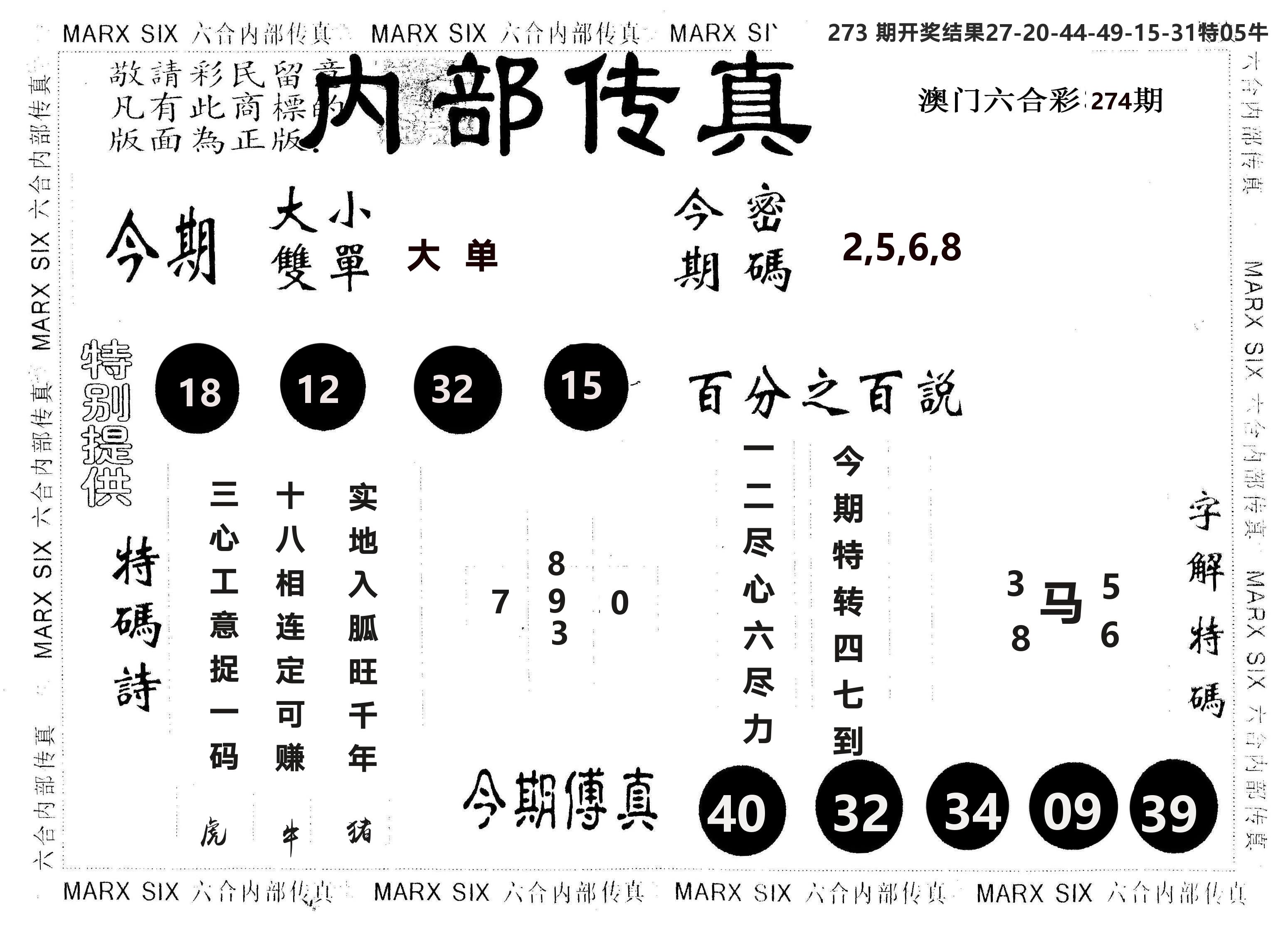 另版内部传真 第274期