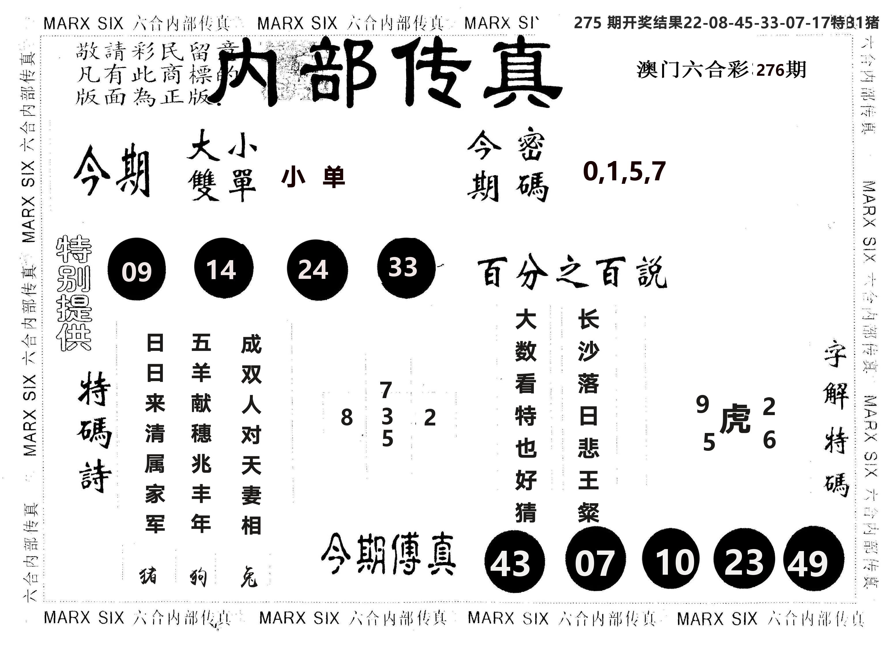 另版内部传真 第276期