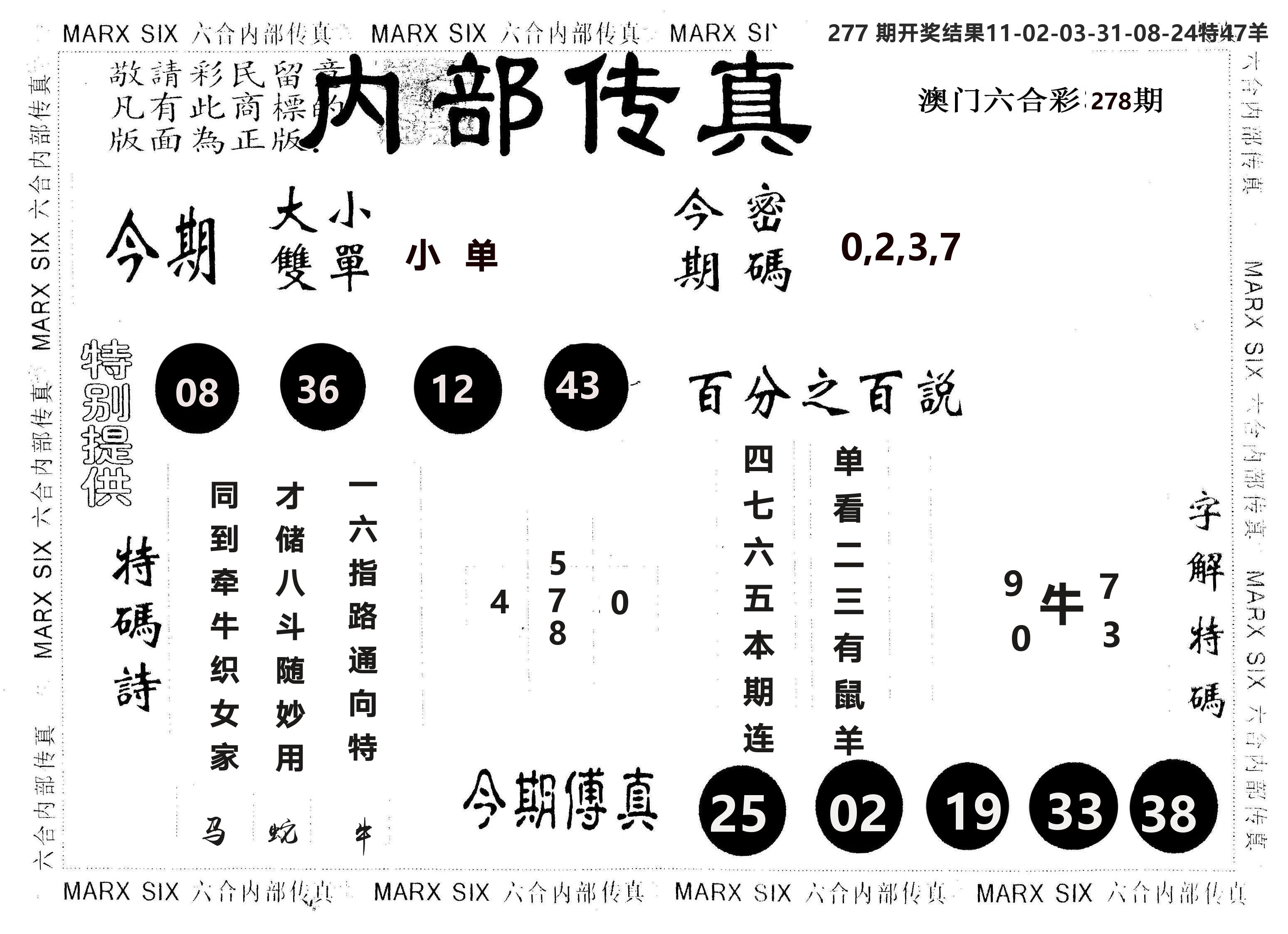 另版内部传真 第278期