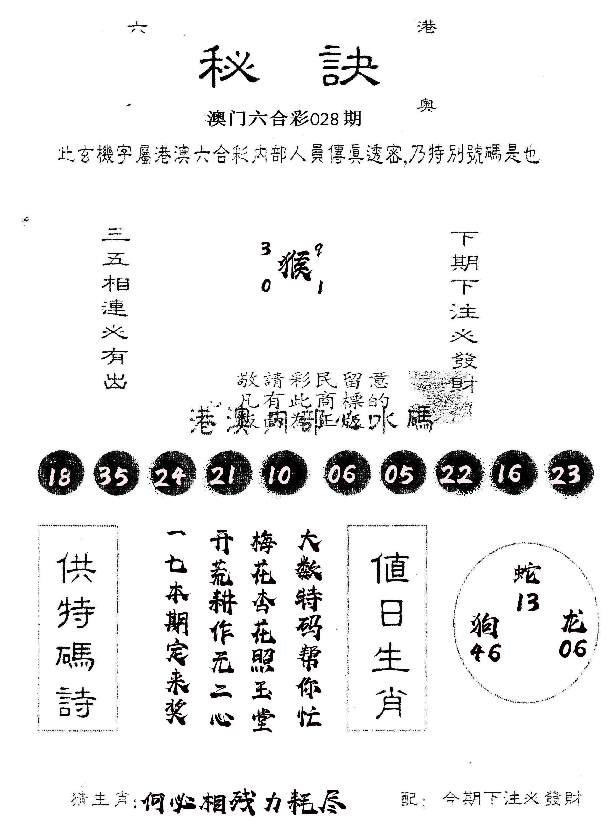 另版秘诀 第28期