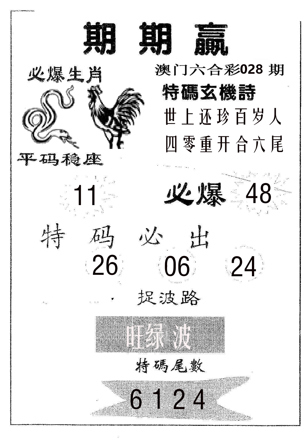 期期赢 第28期