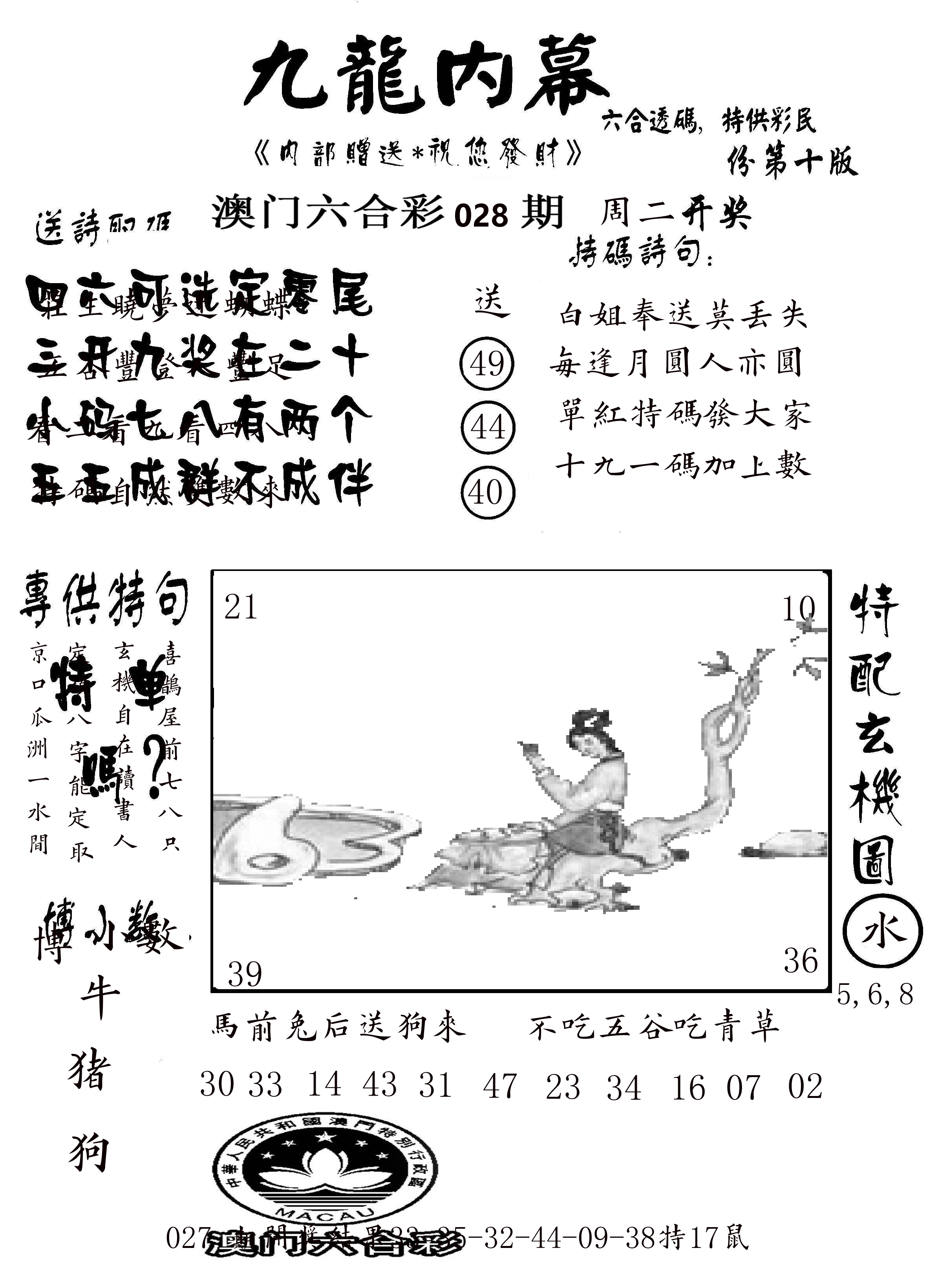 澳门传真2 第28期