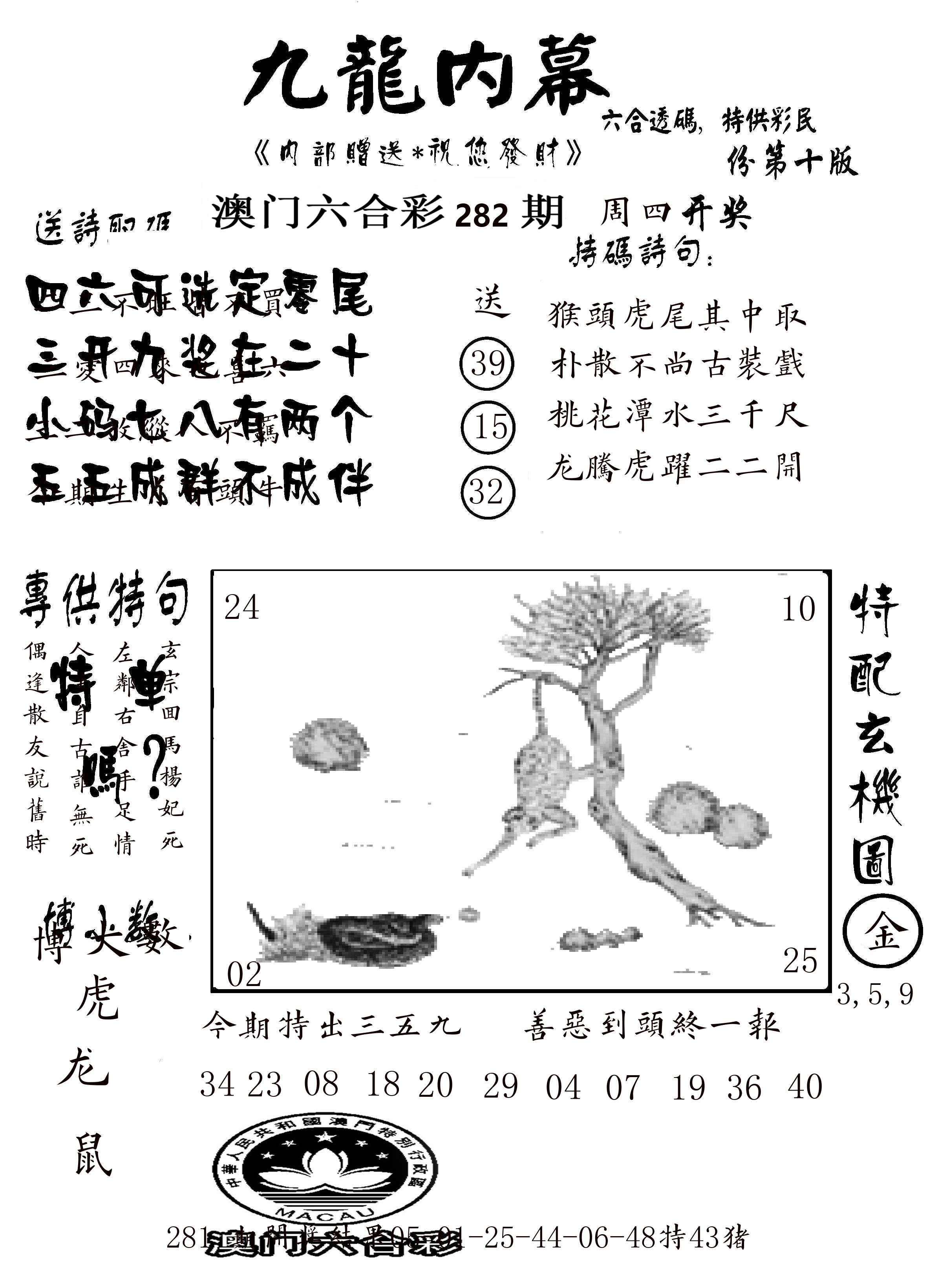 澳门传真2 第282期